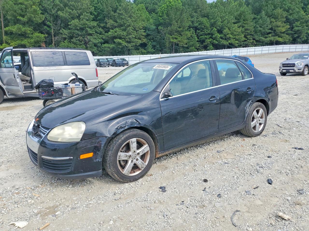 2008 Volkswagen Jetta Se Black vin: 3VWRM71K58M181493