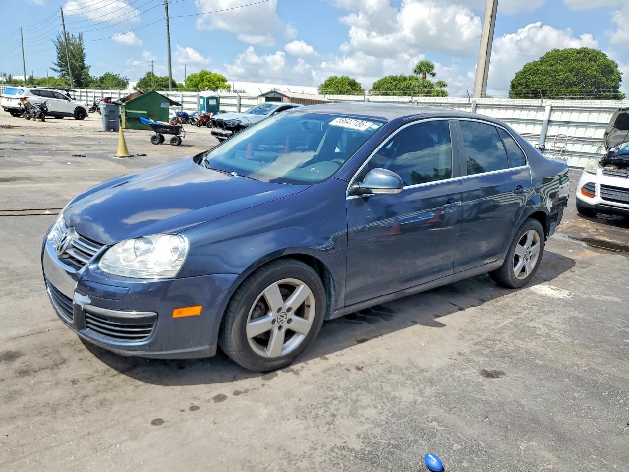 2008 Volkswagen Jetta Se Blue vin: 3VWRM71K58M197077
