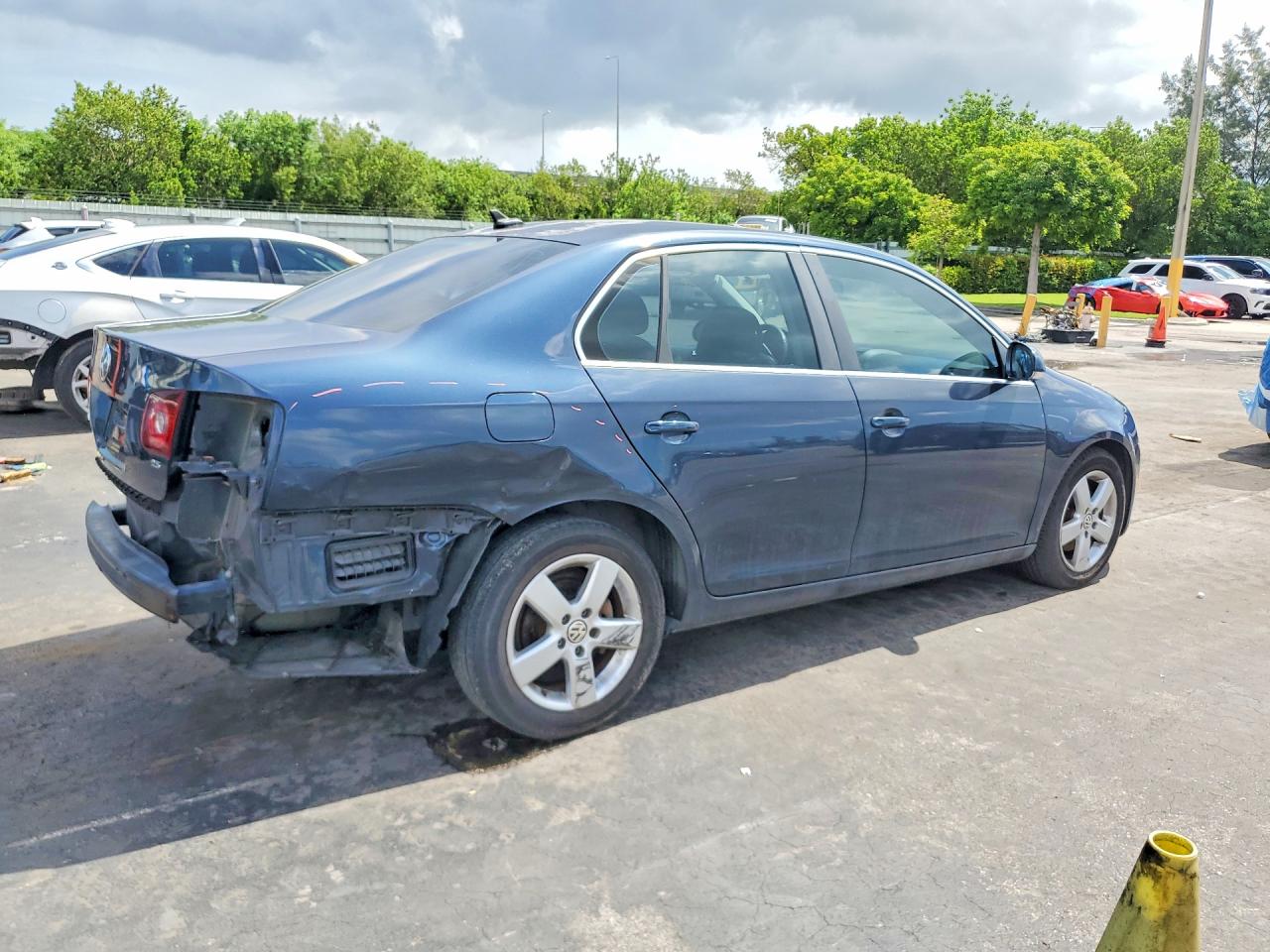2008 Volkswagen Jetta Se Blue vin: 3VWRM71K58M197077
