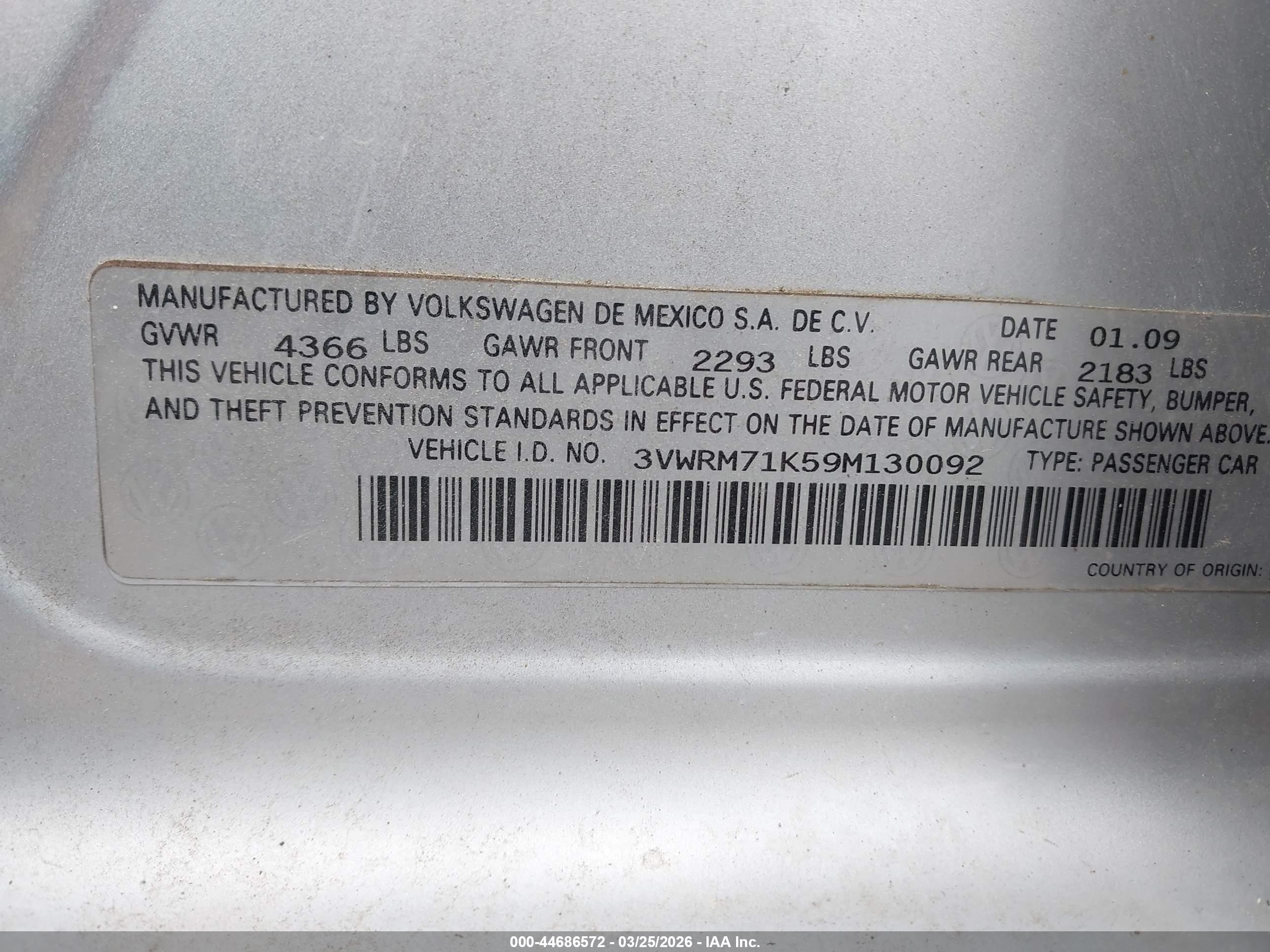 2009 Volkswagen Jetta Se Серый vin: 3VWRM71K59M130092