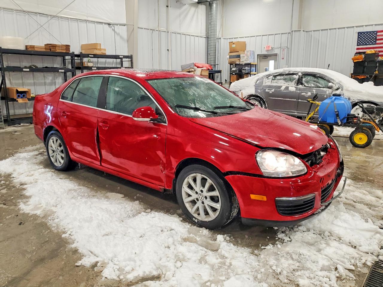 2009 Volkswagen Jetta Se Red vin: 3VWRM71K59M178059