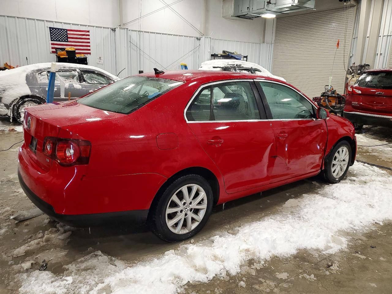 2009 Volkswagen Jetta Se Red vin: 3VWRM71K59M178059