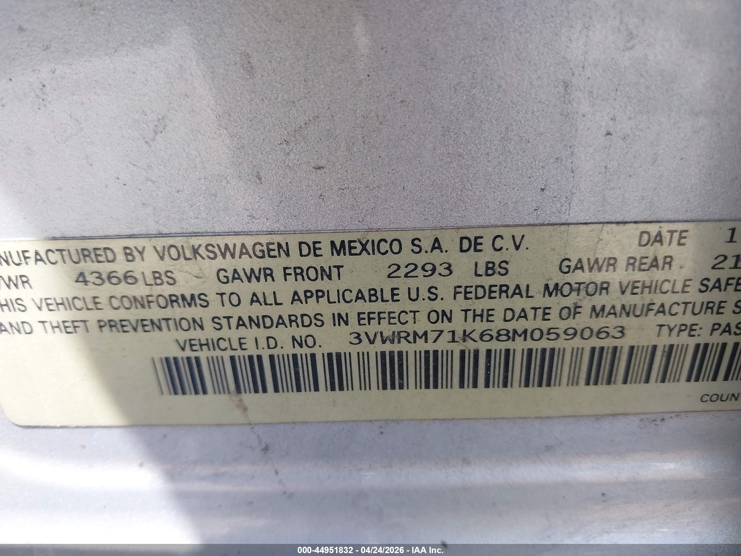 2008 Volkswagen Jetta Se/sel Silver vin: 3VWRM71K68M059063