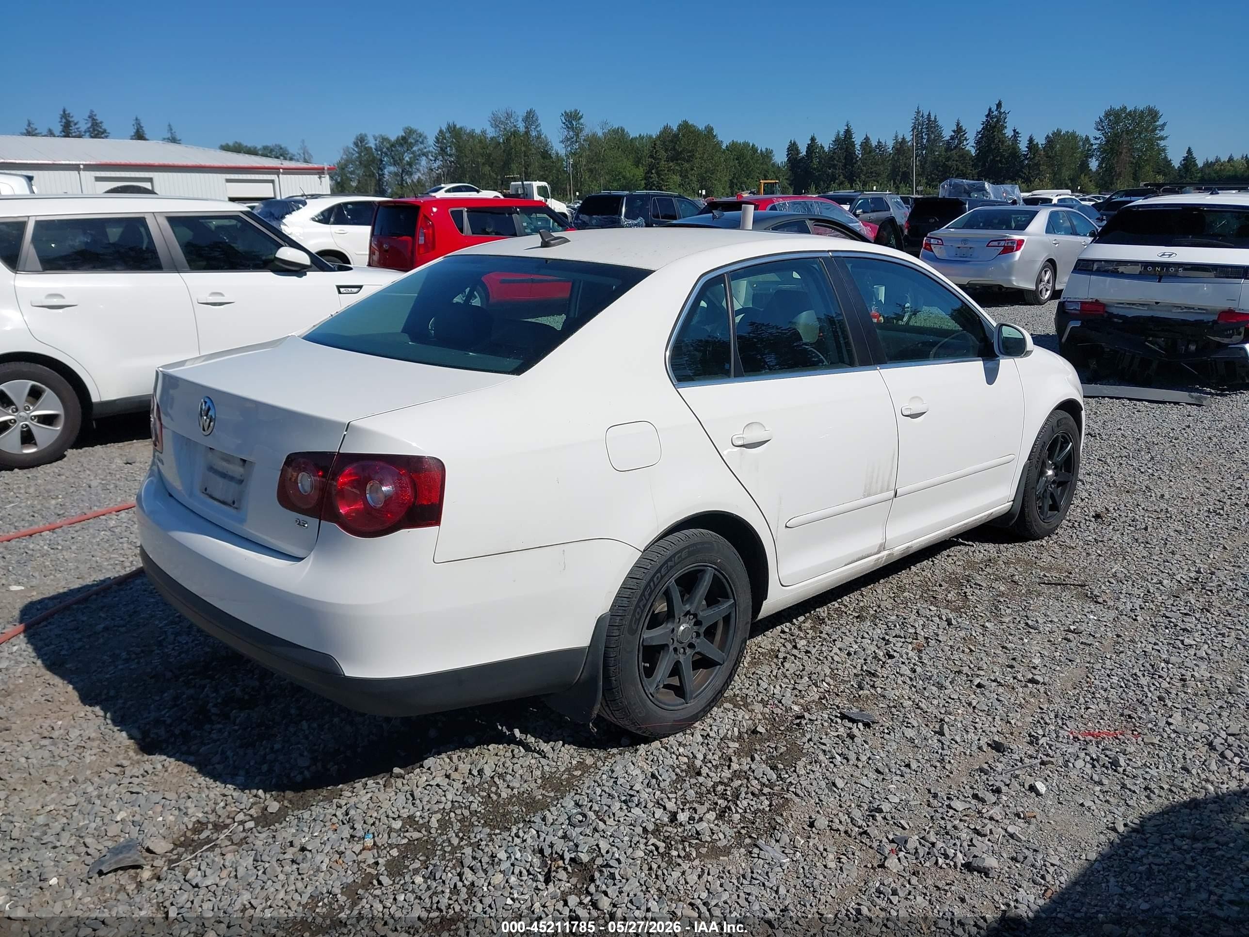 2009 Volkswagen Jetta Se/sel White vin: 3VWRM71K69M033287