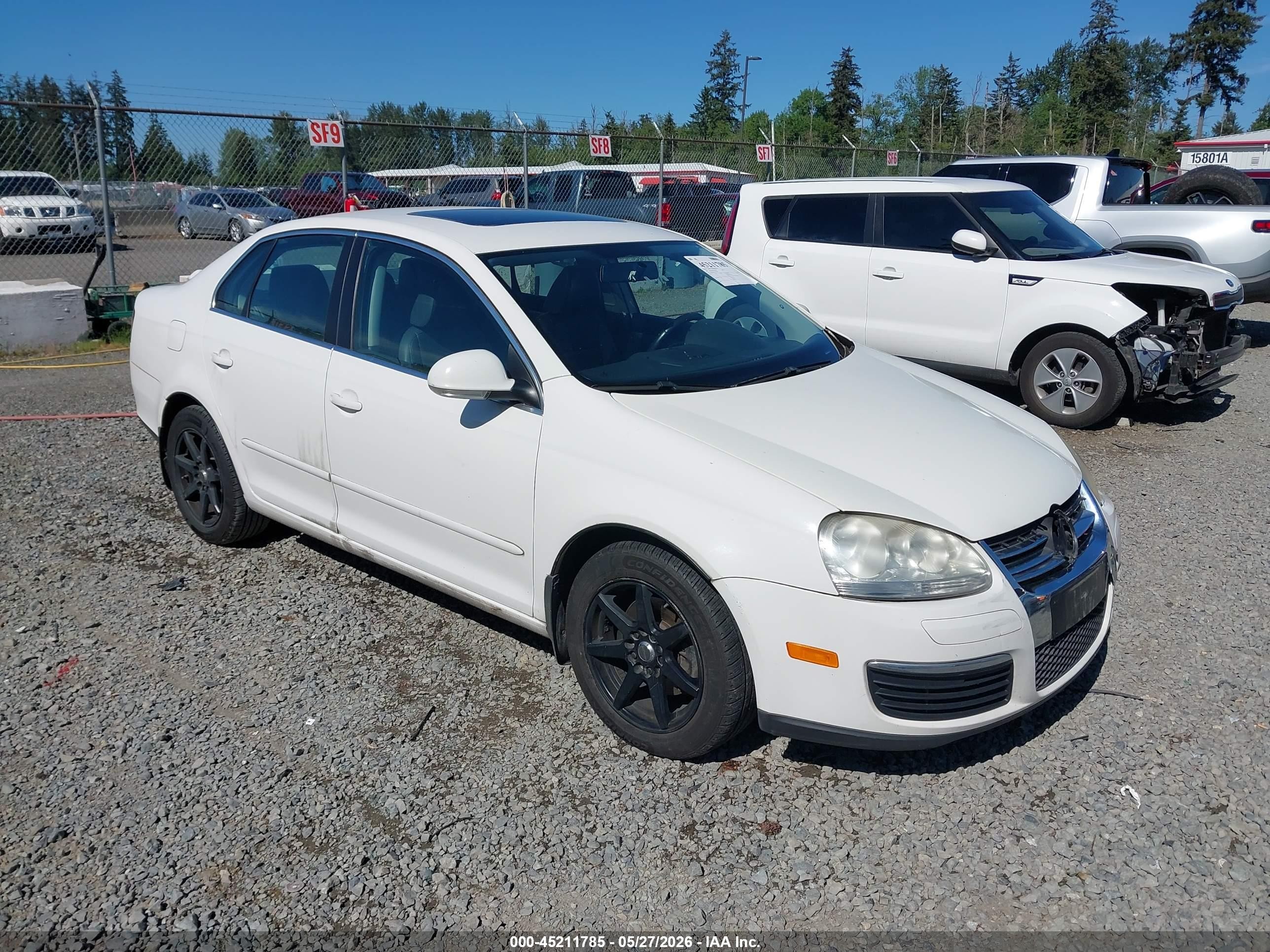 2009 Volkswagen Jetta Se/sel White vin: 3VWRM71K69M033287