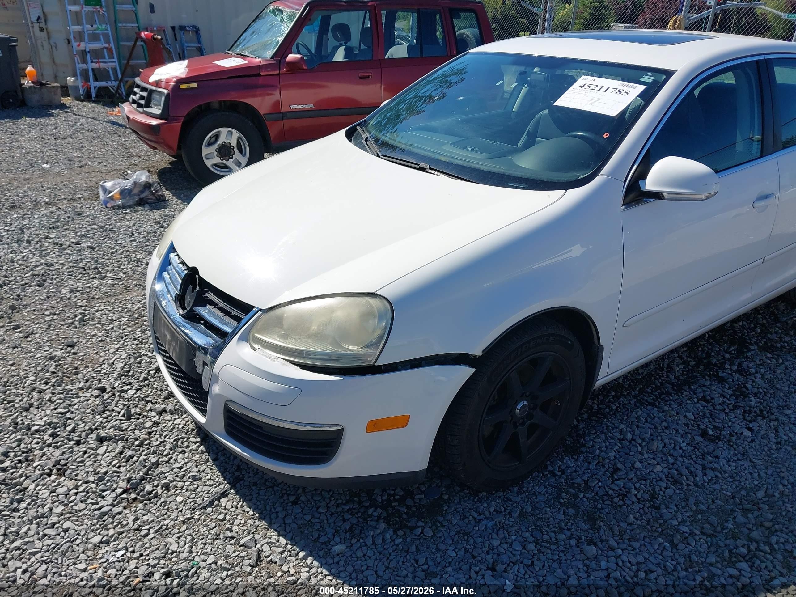 2009 Volkswagen Jetta Se/sel White vin: 3VWRM71K69M033287