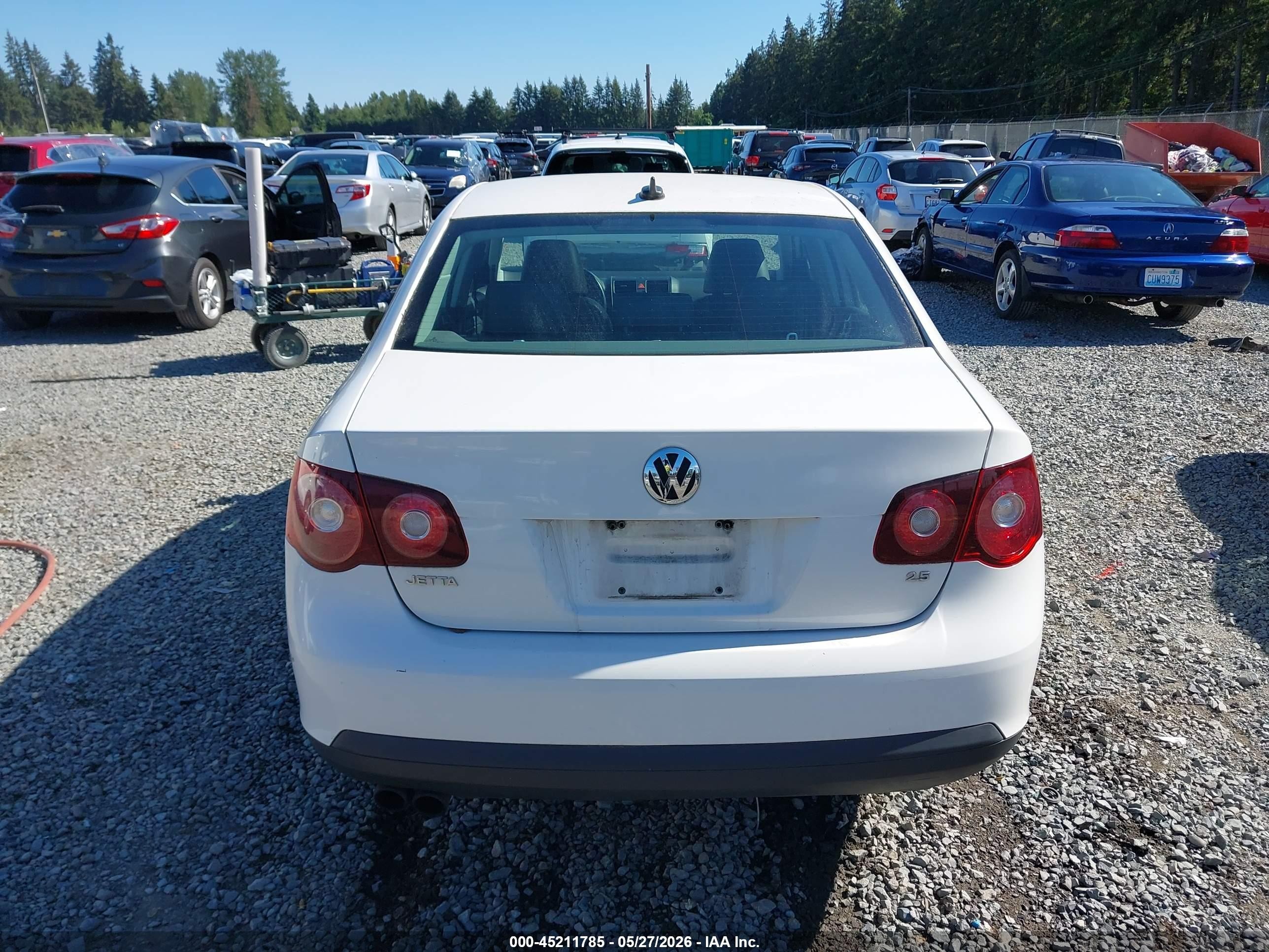 2009 Volkswagen Jetta Se/sel White vin: 3VWRM71K69M033287