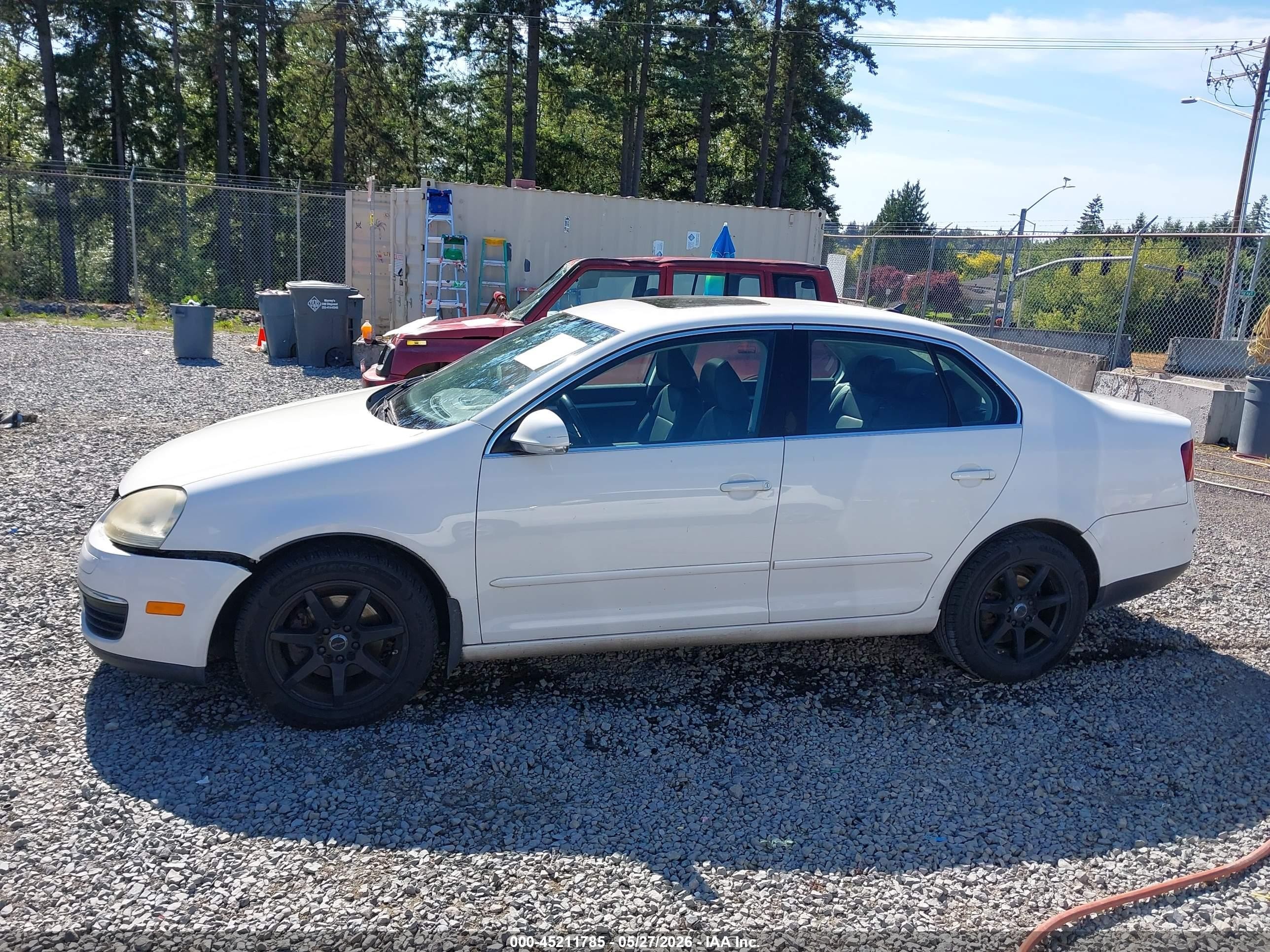 2009 Volkswagen Jetta Se/sel White vin: 3VWRM71K69M033287