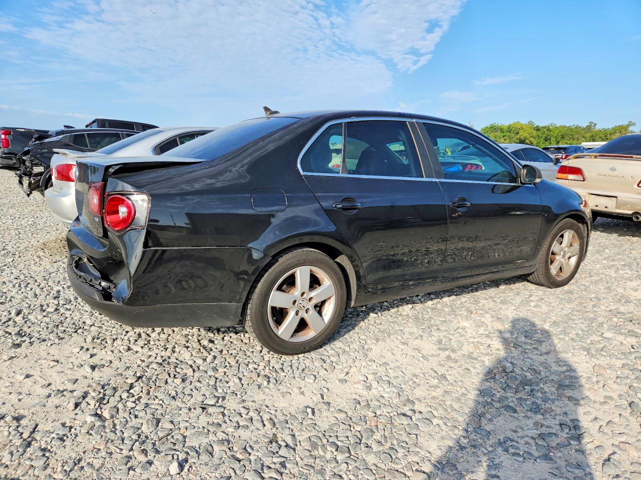 2009 Volkswagen Jetta Se Black vin: 3VWRM71K79M040653