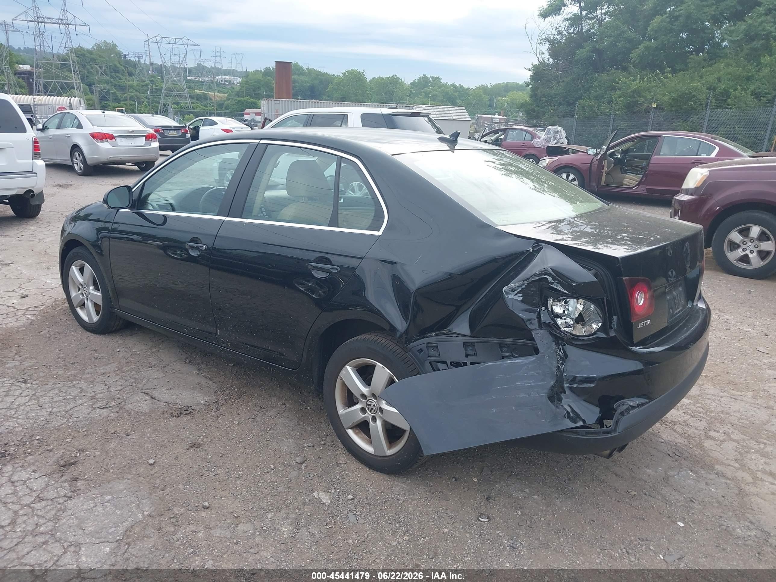 2009 Volkswagen Jetta Se Black vin: 3VWRM71K79M130188