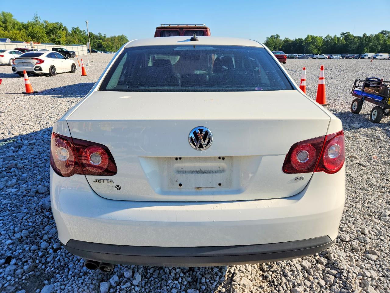 2008 Volkswagen Jetta Se White vin: 3VWRM71K88M095983