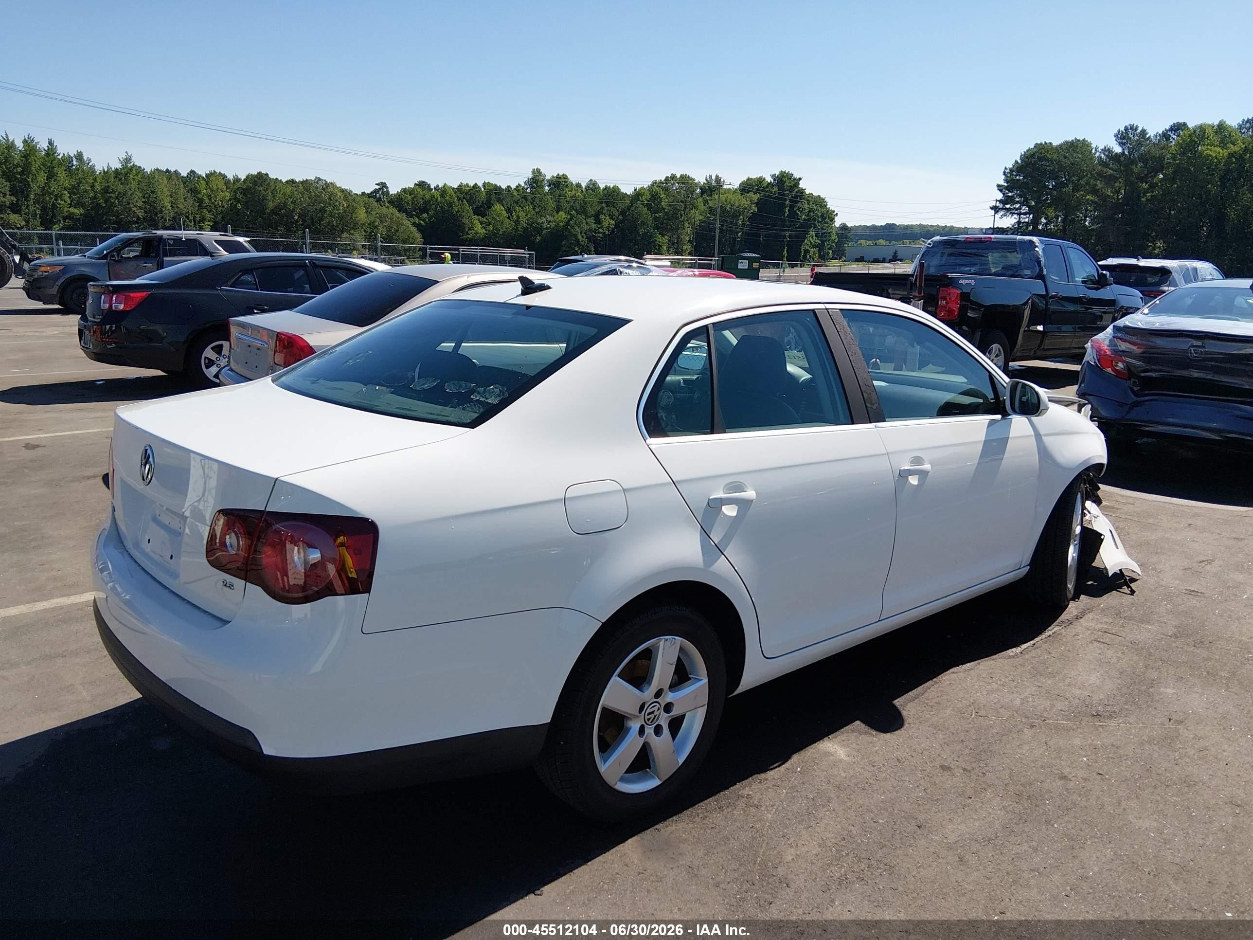 2009 Volkswagen Jetta Se White vin: 3VWRM71K99M098697