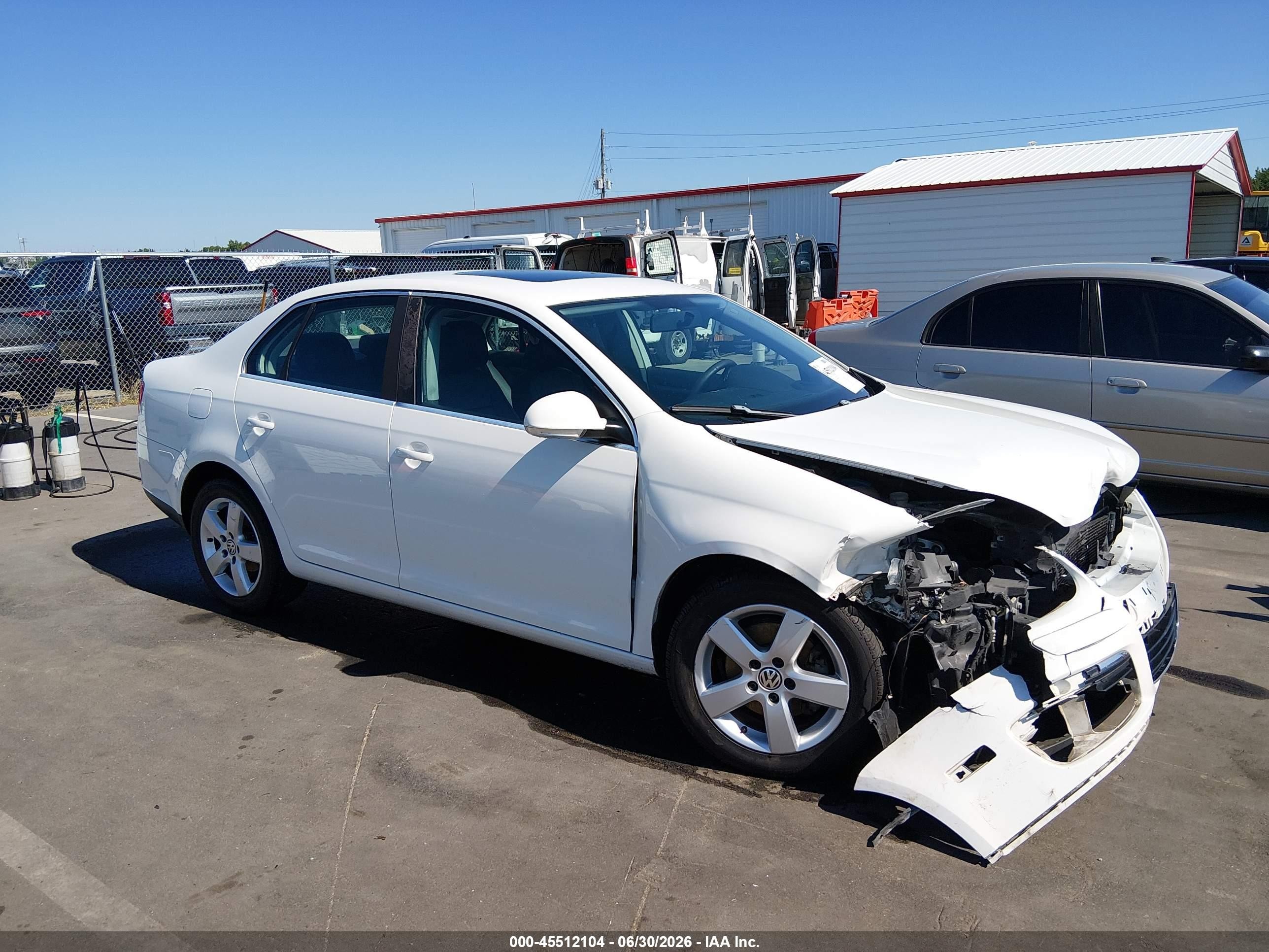 2009 Volkswagen Jetta Se White vin: 3VWRM71K99M098697