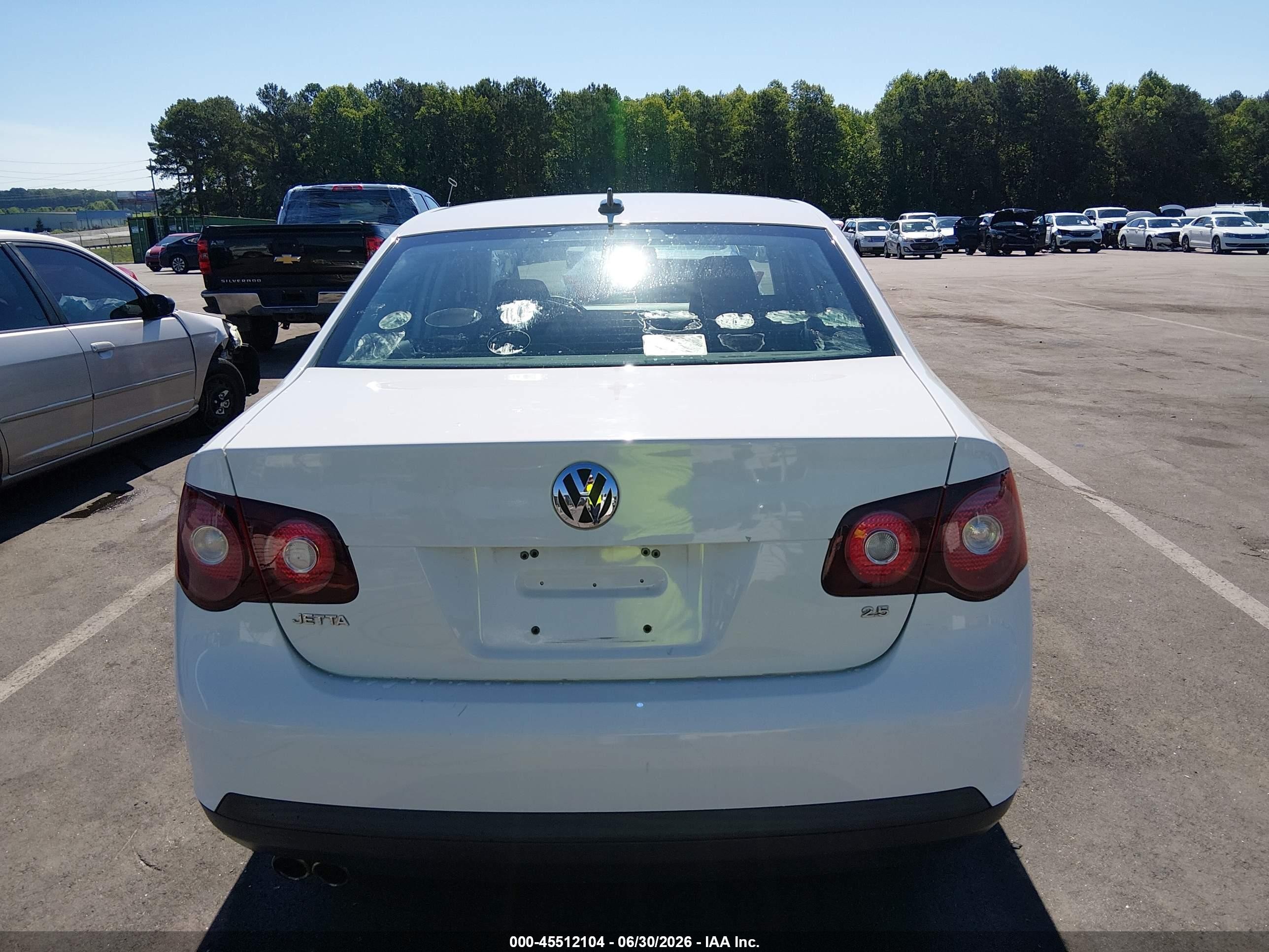 2009 Volkswagen Jetta Se White vin: 3VWRM71K99M098697