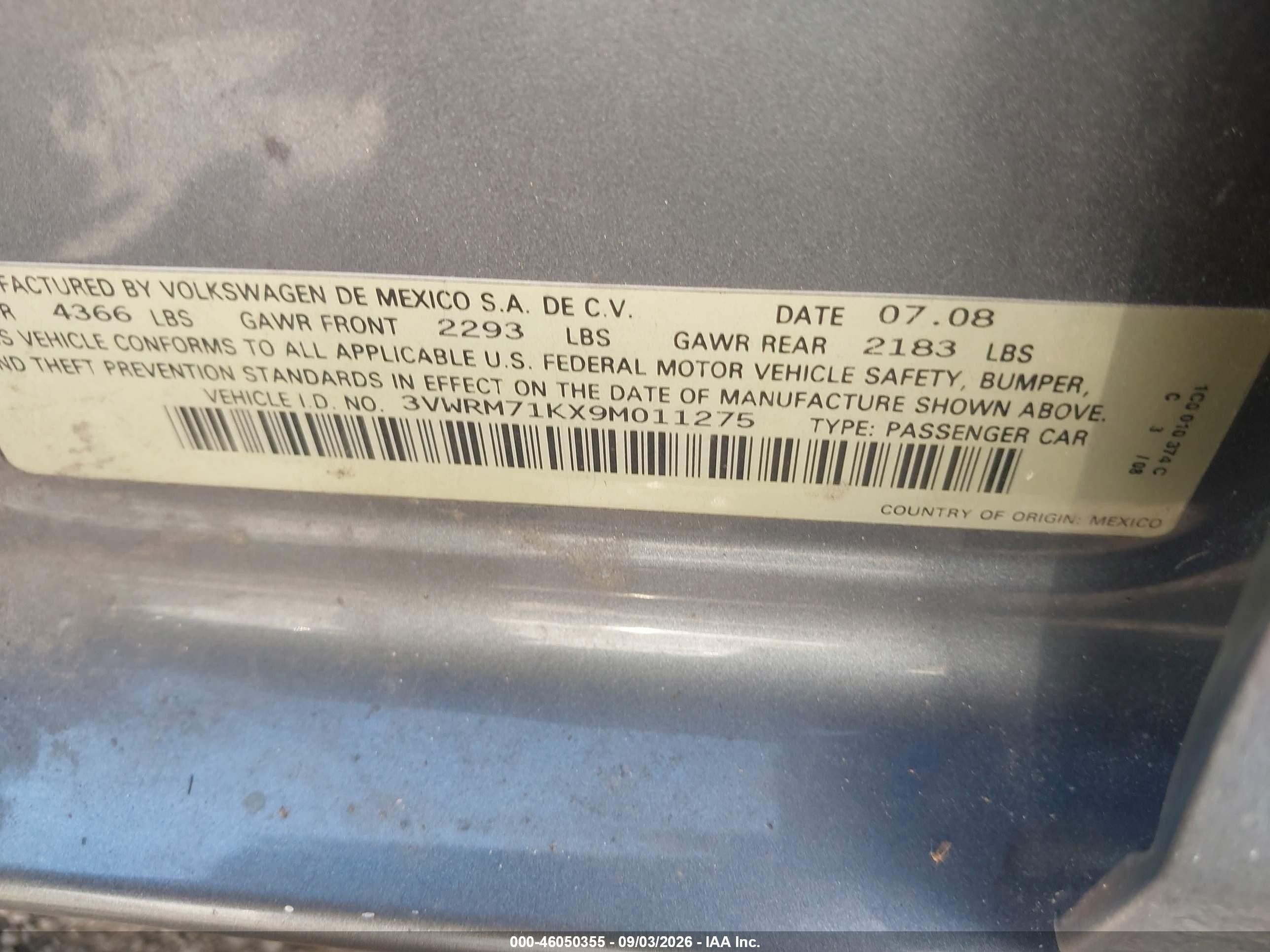 2009 Volkswagen Jetta Se/sel Gray vin: 3VWRM71KX9M011275