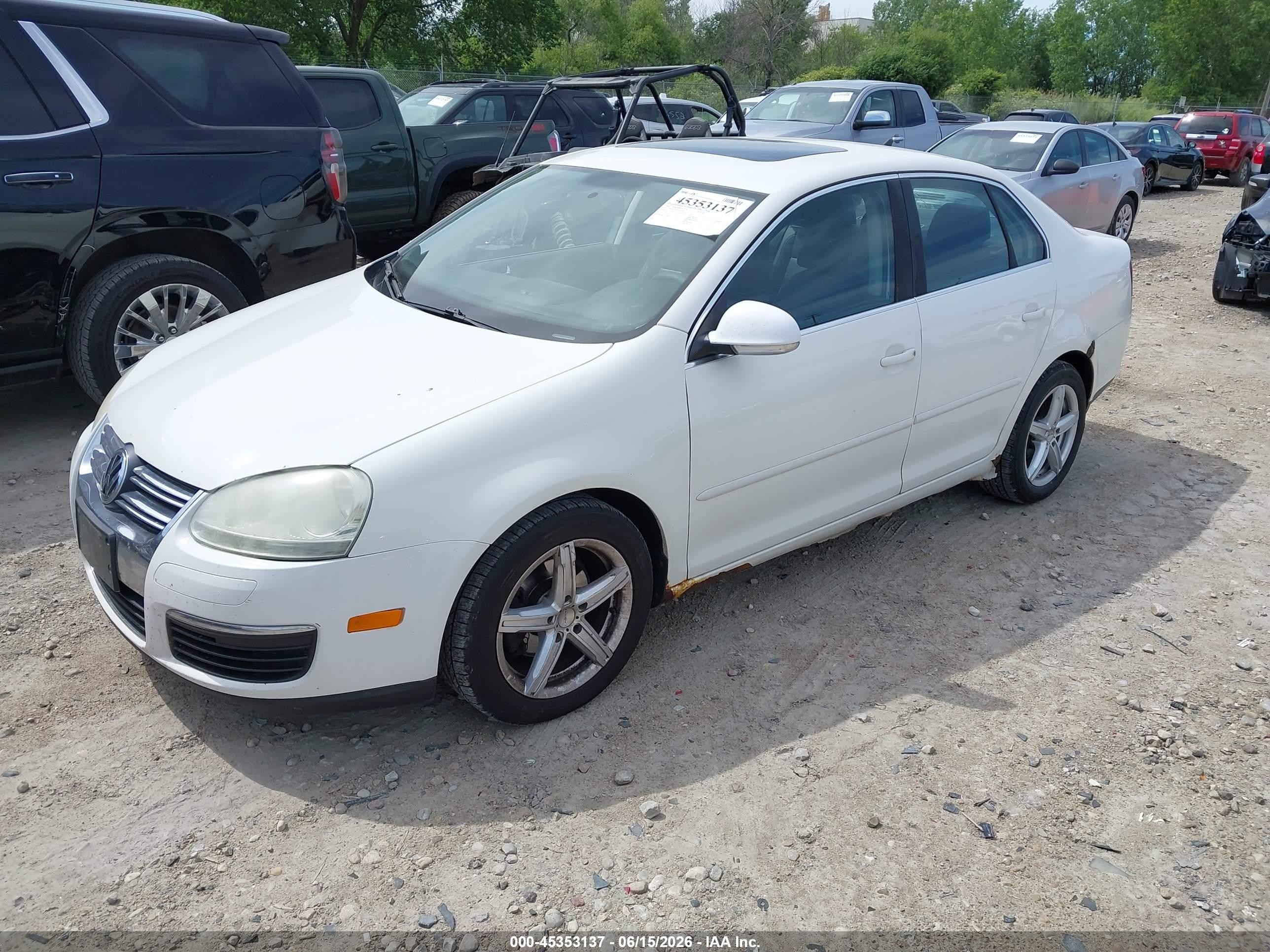 2009 Volkswagen Jetta Se/sel Белый vin: 3VWRM71KX9M030974