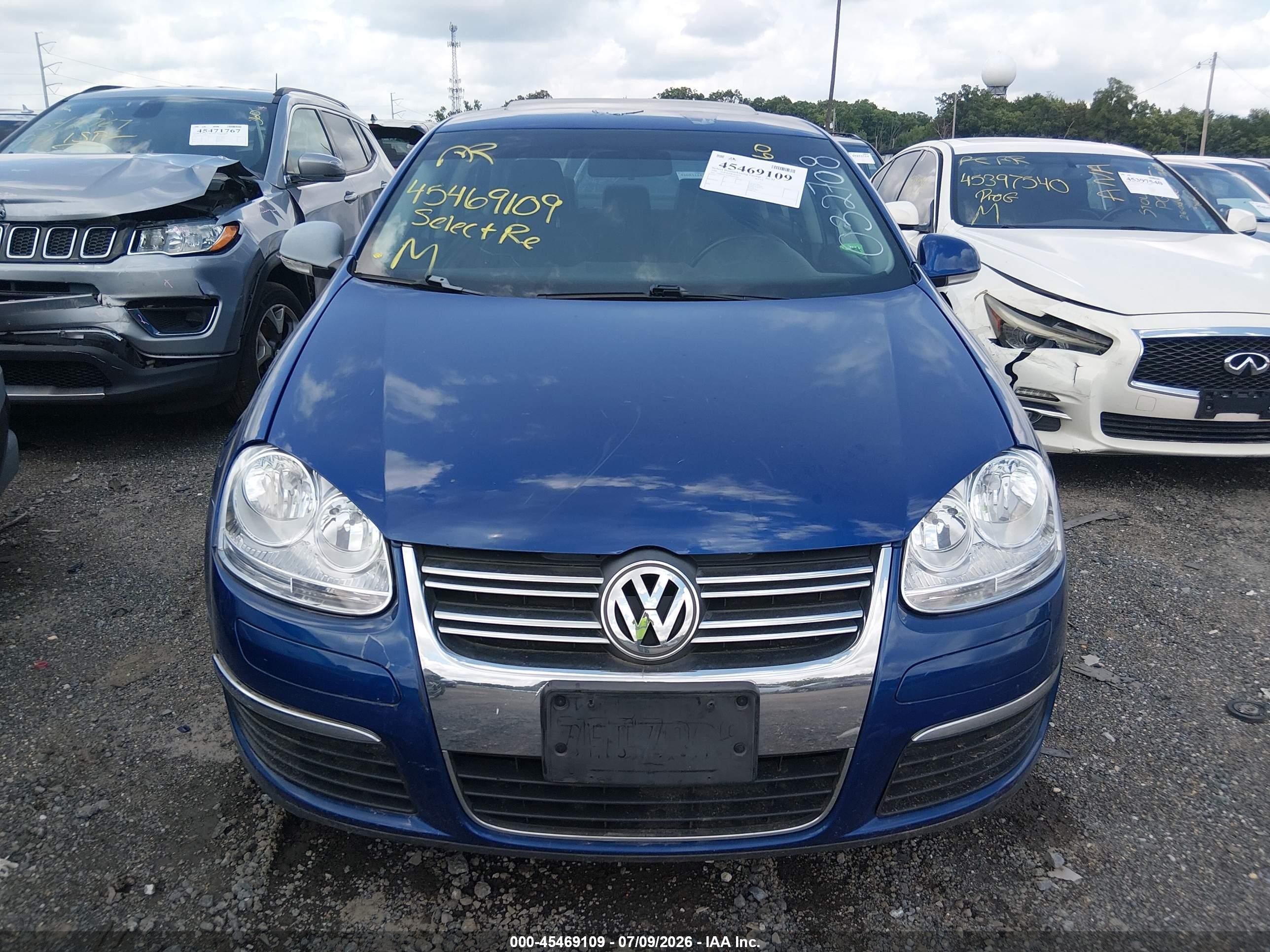 2009 Volkswagen Jetta Se/sel Blue vin: 3VWRM71KX9M032708
