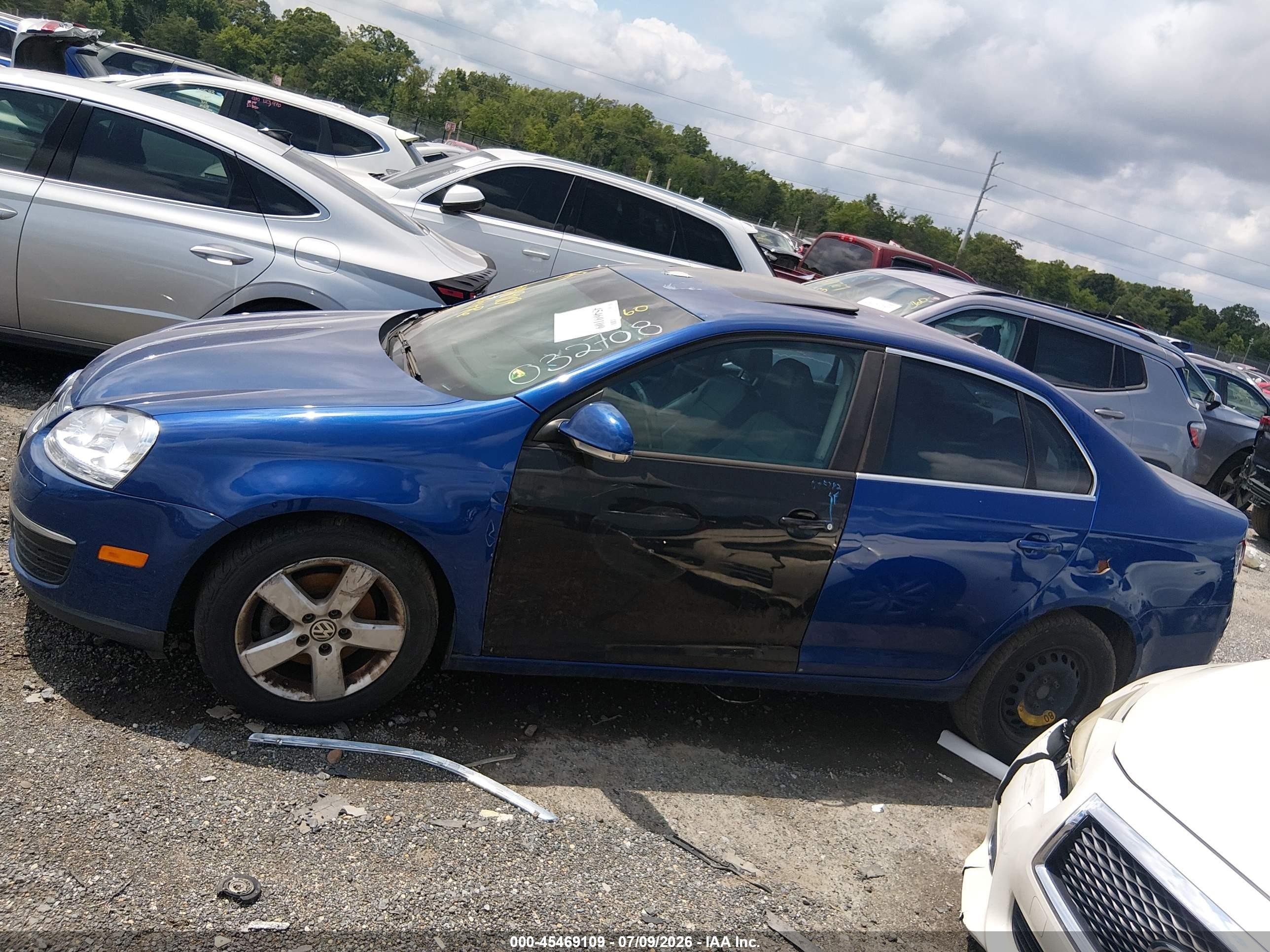 2009 Volkswagen Jetta Se/sel Blue vin: 3VWRM71KX9M032708
