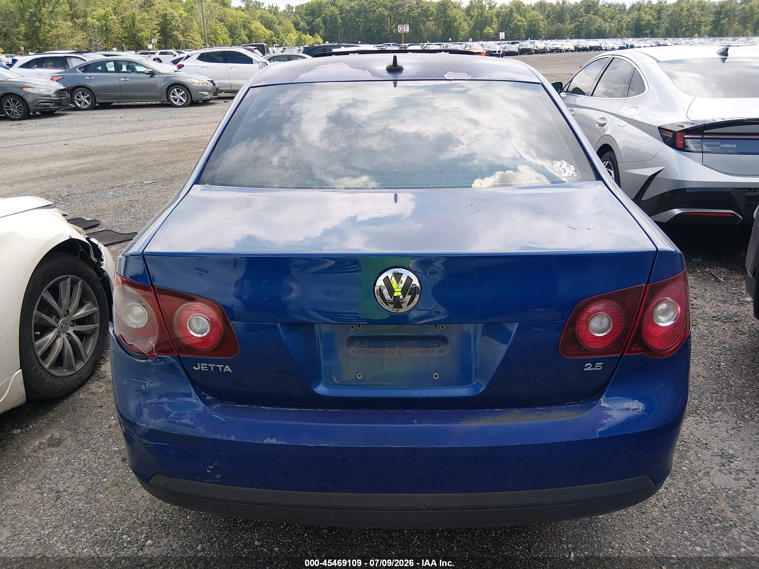 2009 Volkswagen Jetta Se/sel Blue vin: 3VWRM71KX9M032708