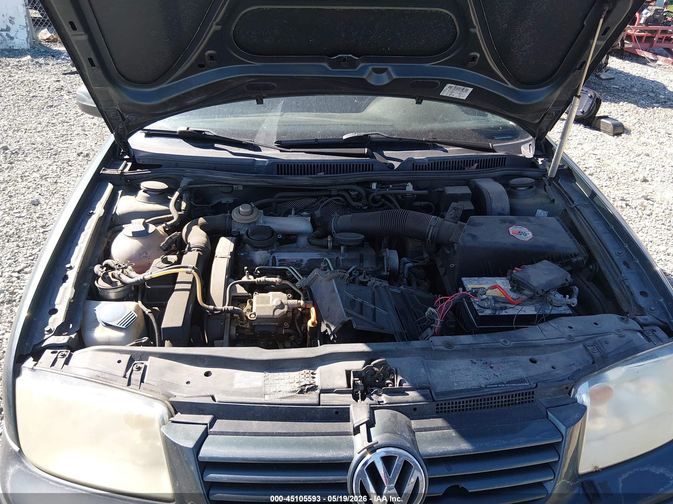 2003 Volkswagen Jetta Gl Tdi Gray vin: 3VWRP69M33M147083