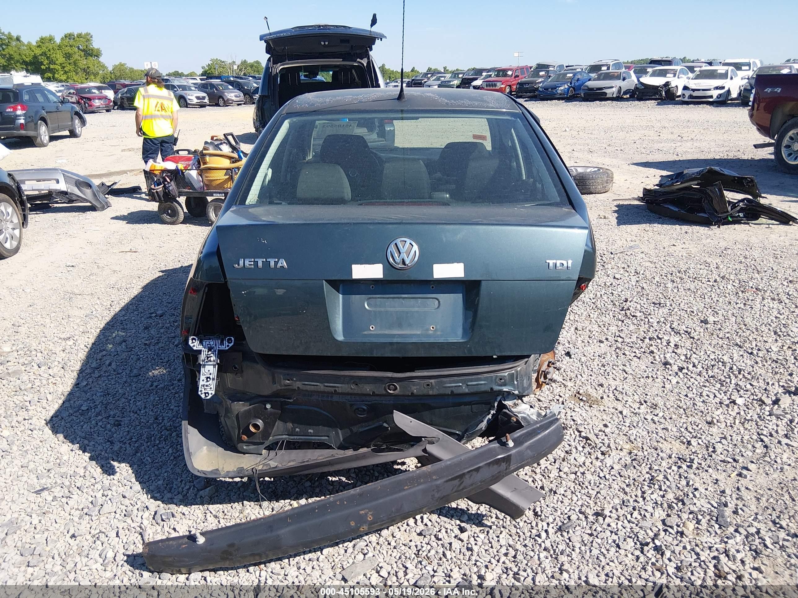 2003 Volkswagen Jetta Gl Tdi Gray vin: 3VWRP69M33M147083