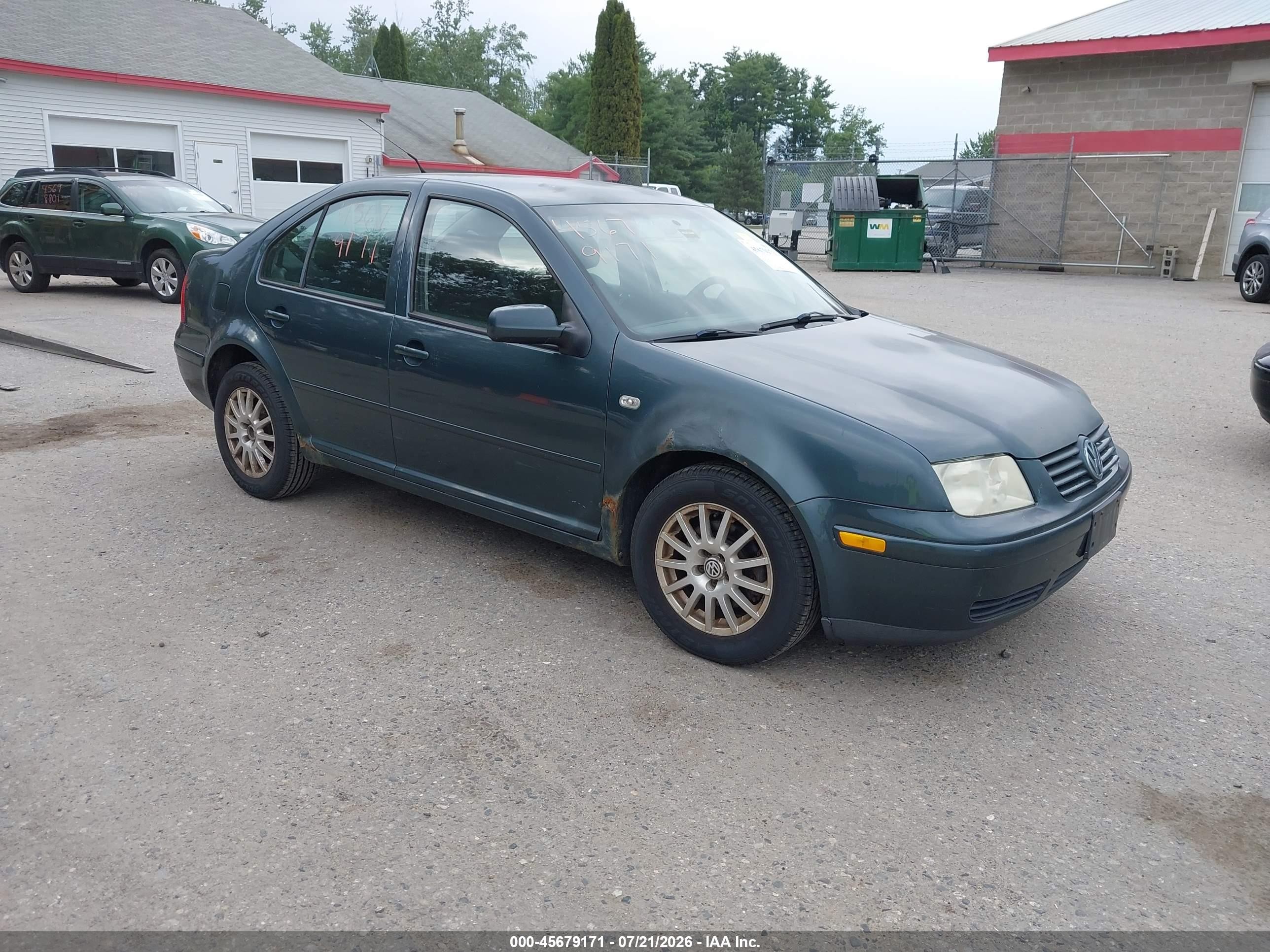 2003 Volkswagen Jetta Gl Tdi Green vin: 3VWRP69M43M182442