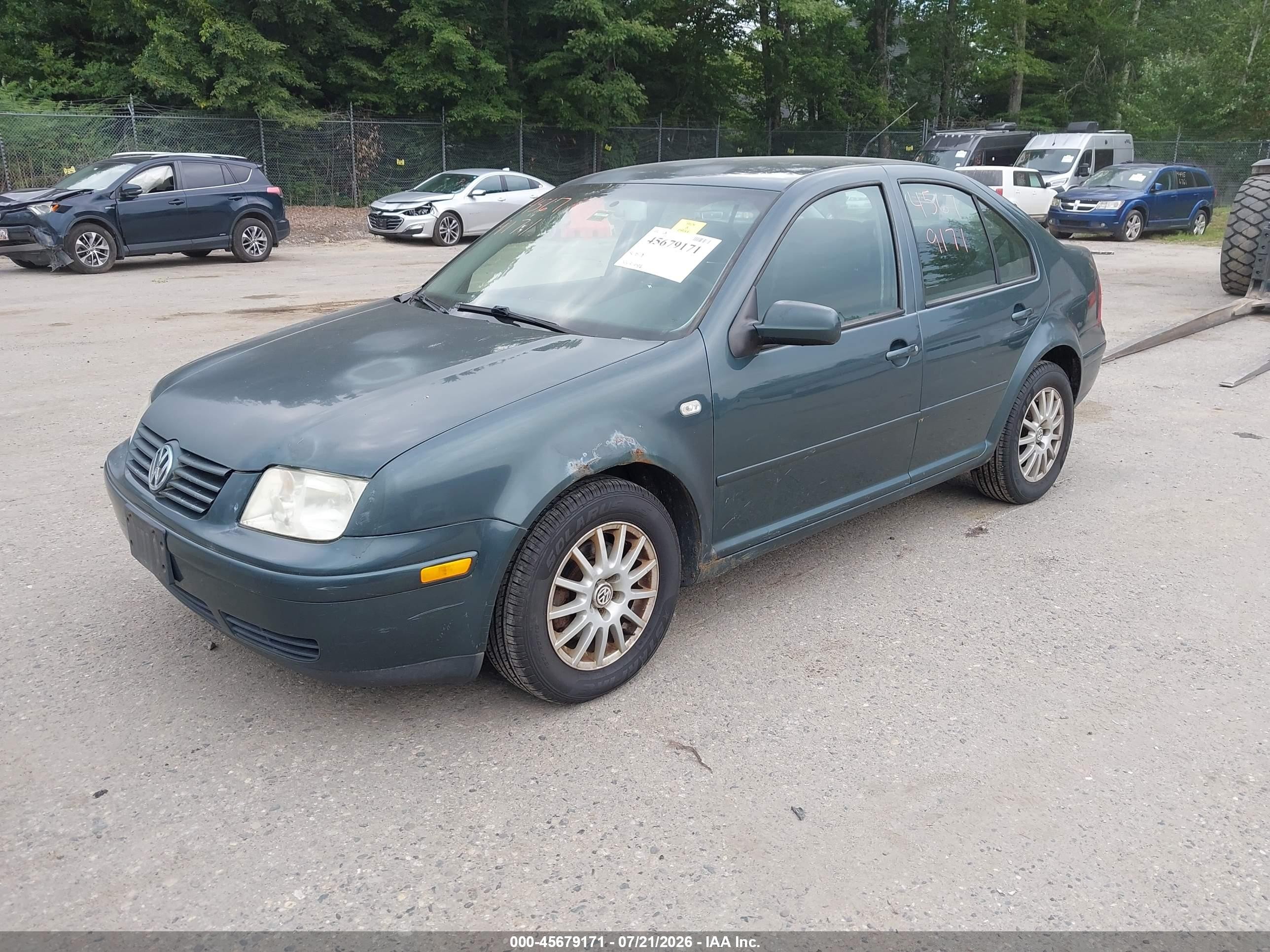 2003 Volkswagen Jetta Gl Tdi Green vin: 3VWRP69M43M182442