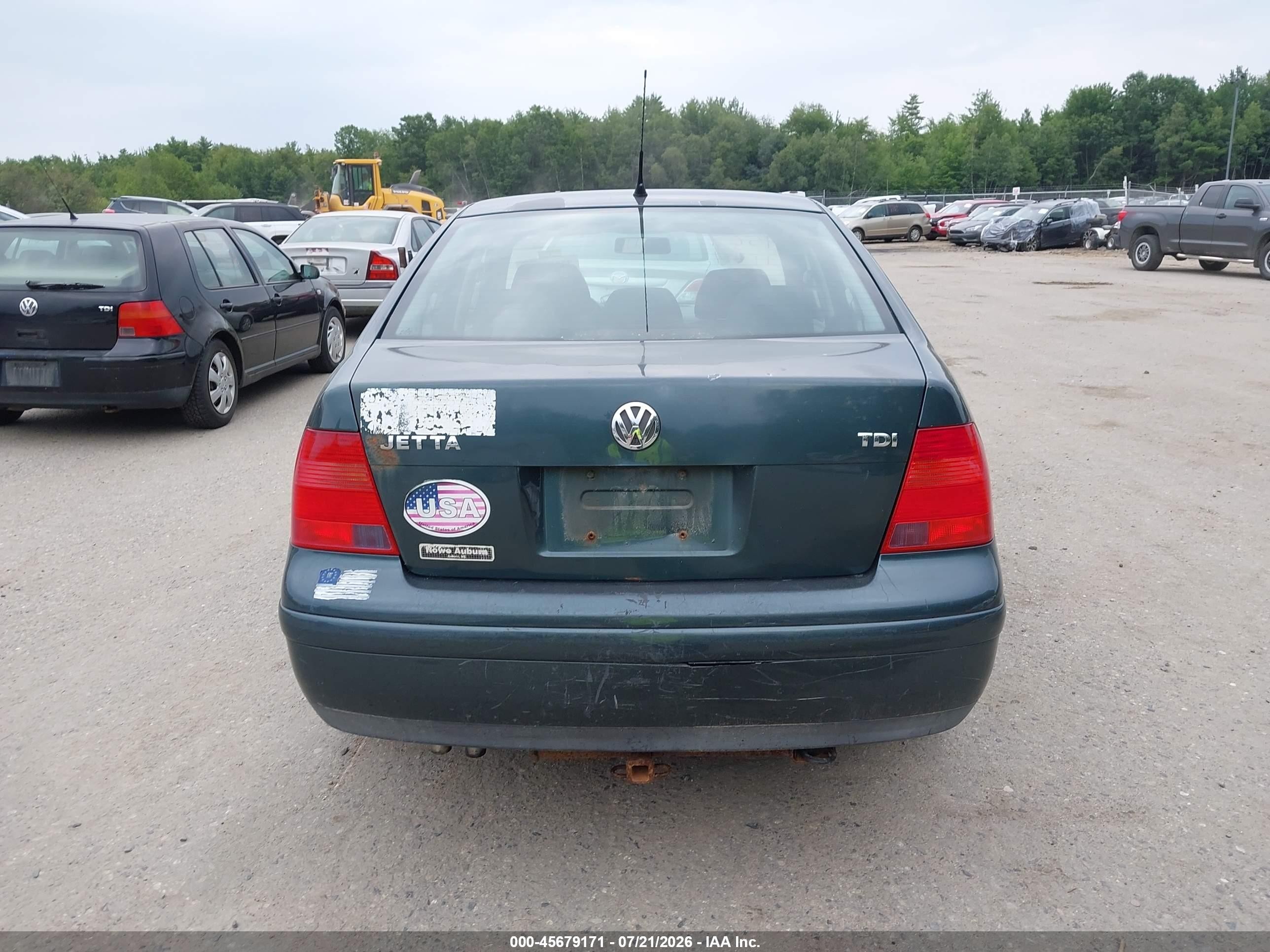 2003 Volkswagen Jetta Gl Tdi Green vin: 3VWRP69M43M182442