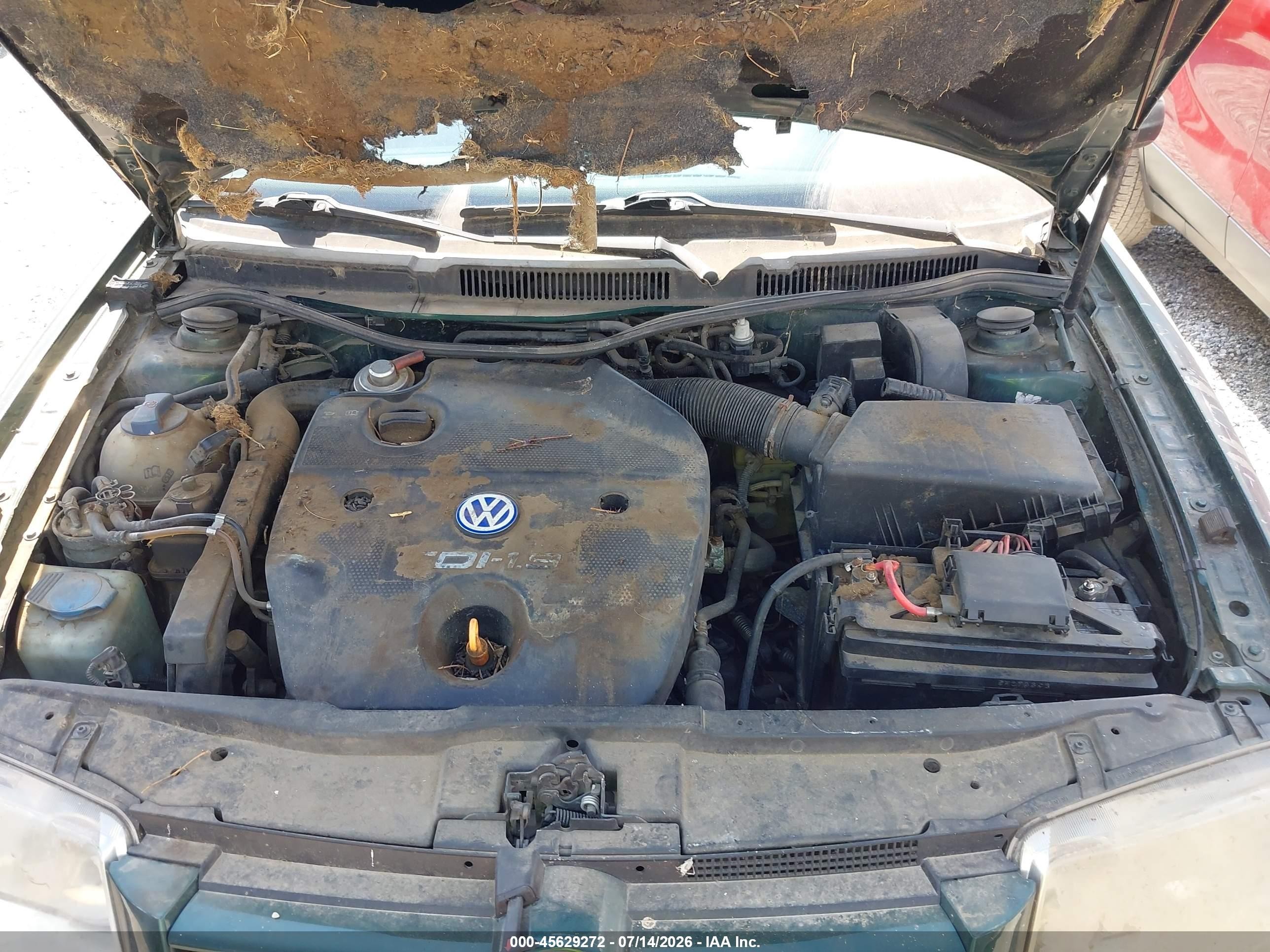 2001 Volkswagen Jetta Gl Tdi Green vin: 3VWRP69M71M146287