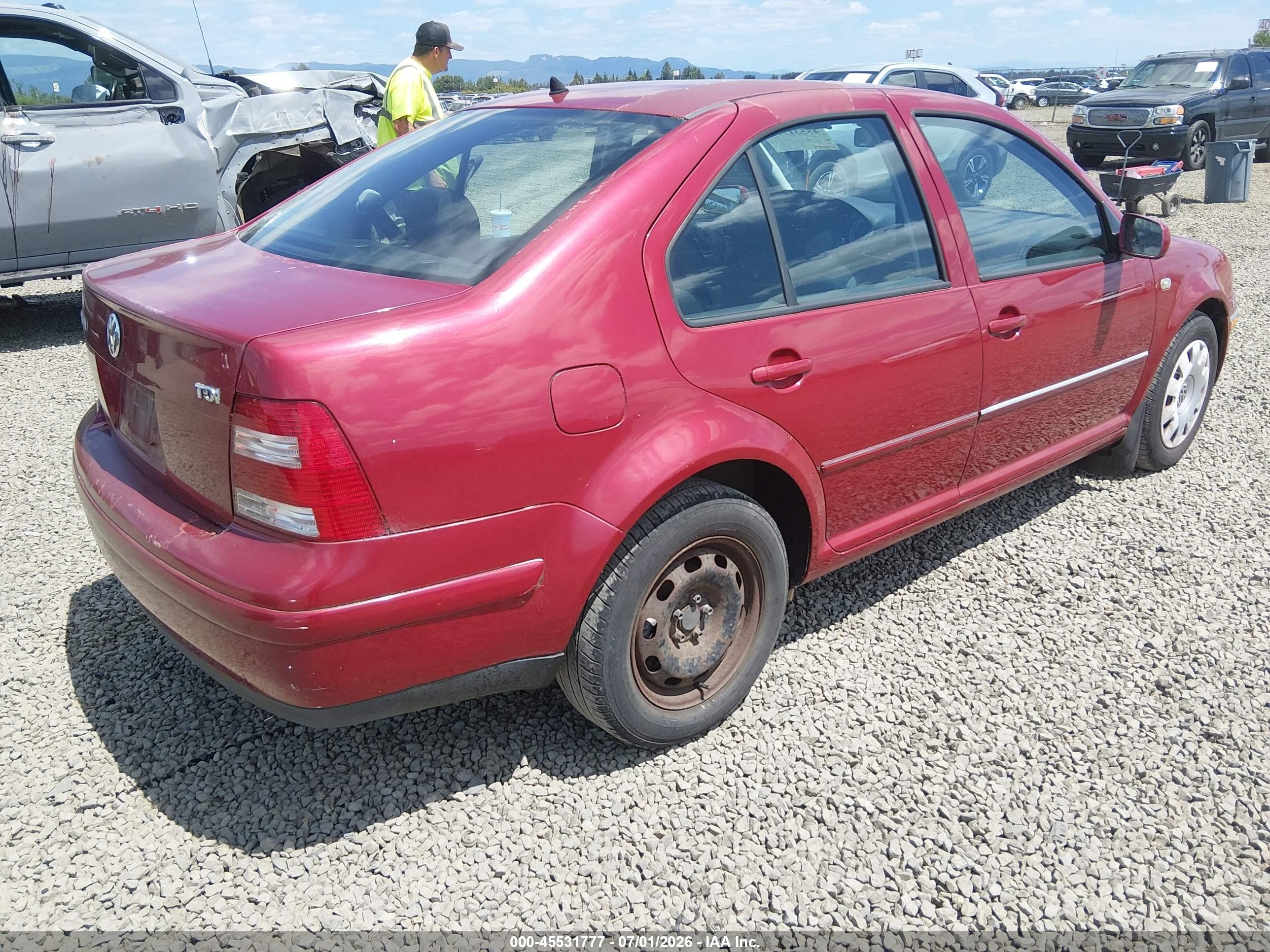 2004 Volkswagen Jetta Gl Tdi Red vin: 3VWRR69M84M078659