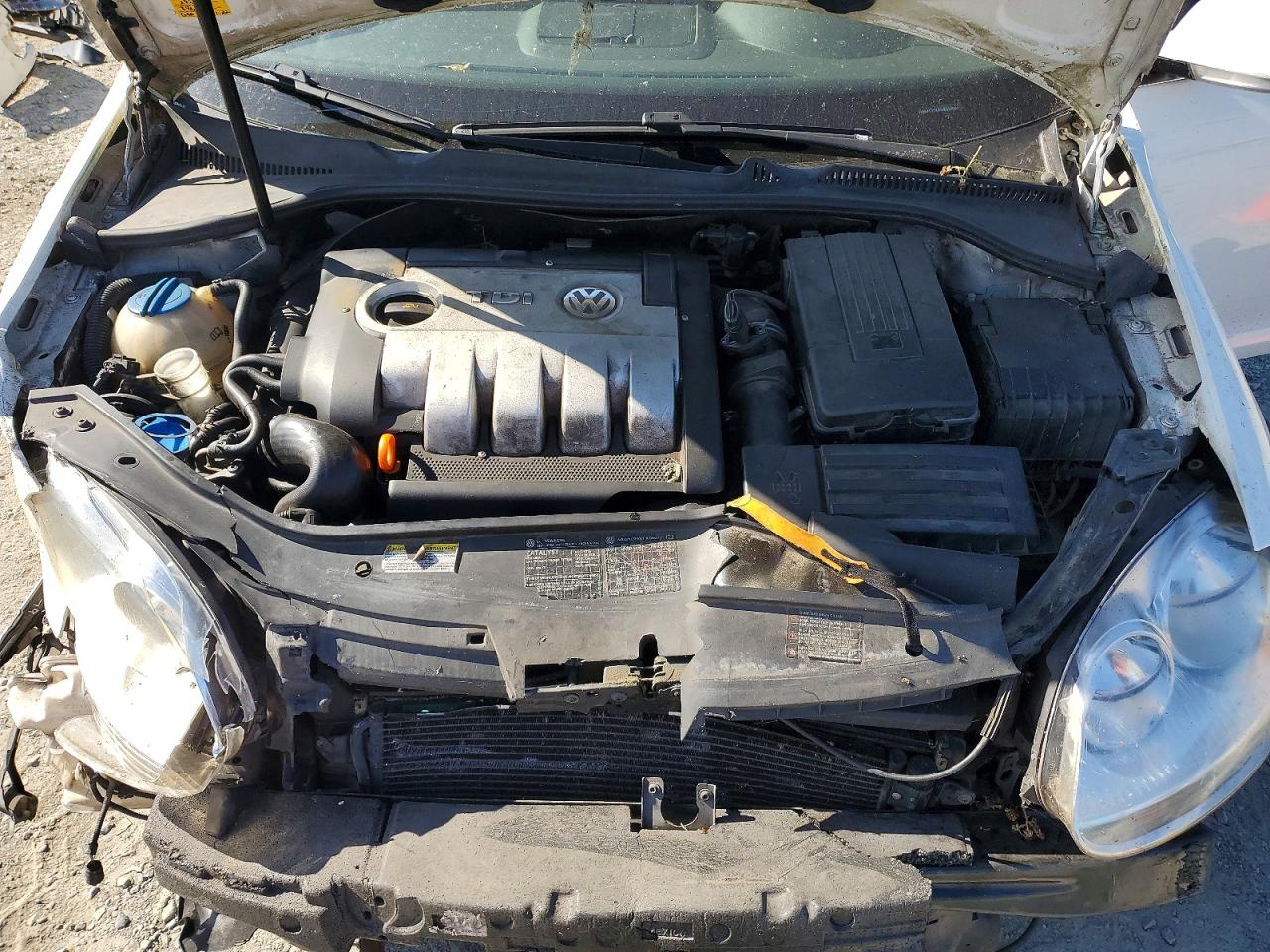 2006 Volkswagen Jetta Tdi White vin: 3VWRT71K06M802686