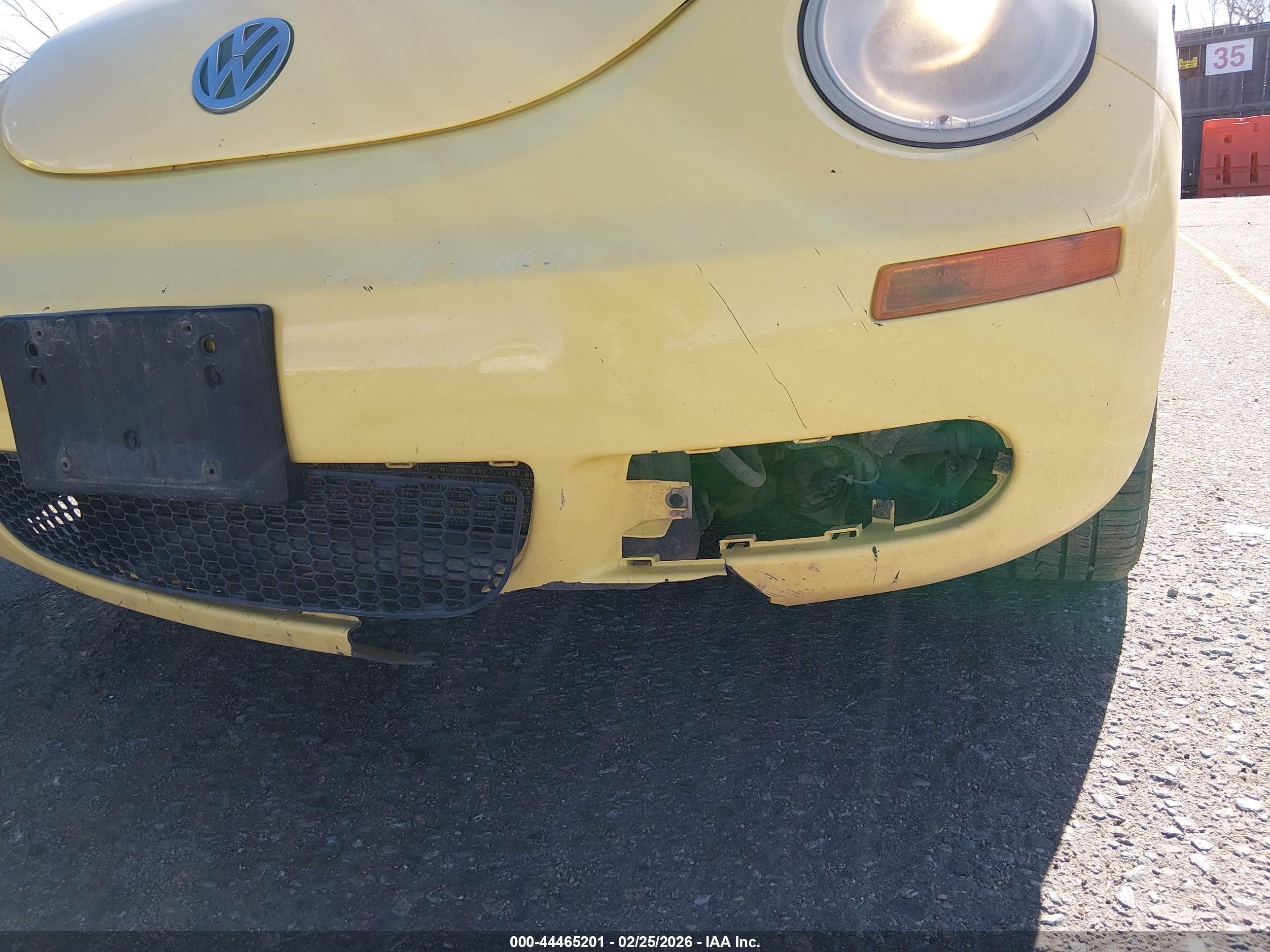 2007 Volkswagen New Beetle 2.5l Yellow vin: 3VWRW21C47M513931