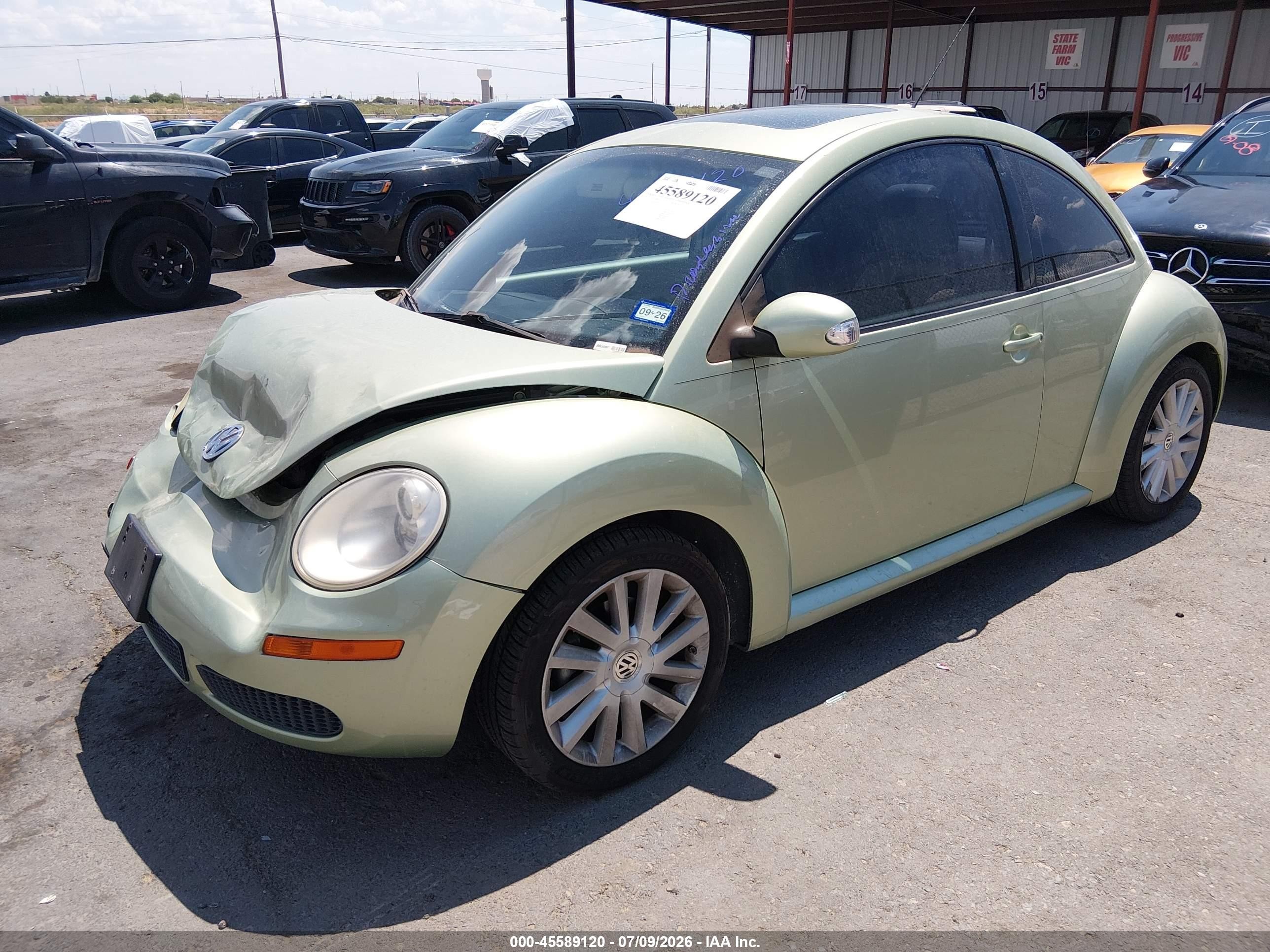 2008 Volkswagen New Beetle S/se Green vin: 3VWRW31C08M500858