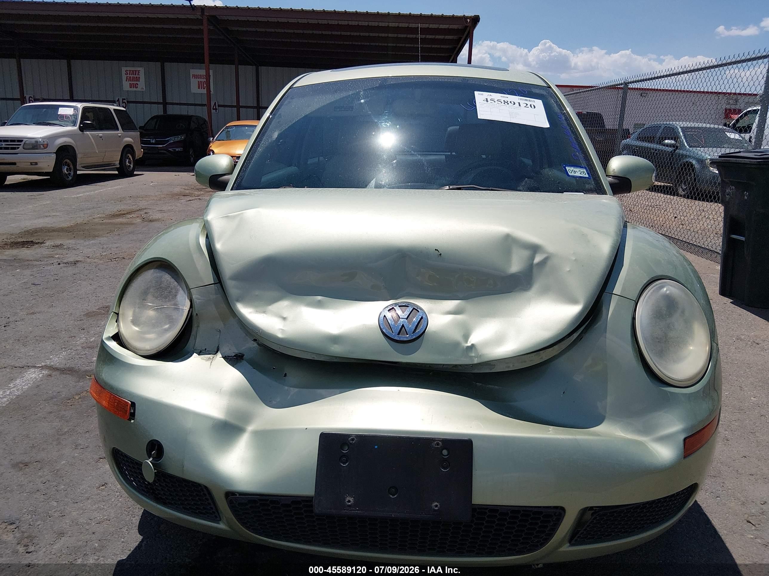 2008 Volkswagen New Beetle S/se Green vin: 3VWRW31C08M500858