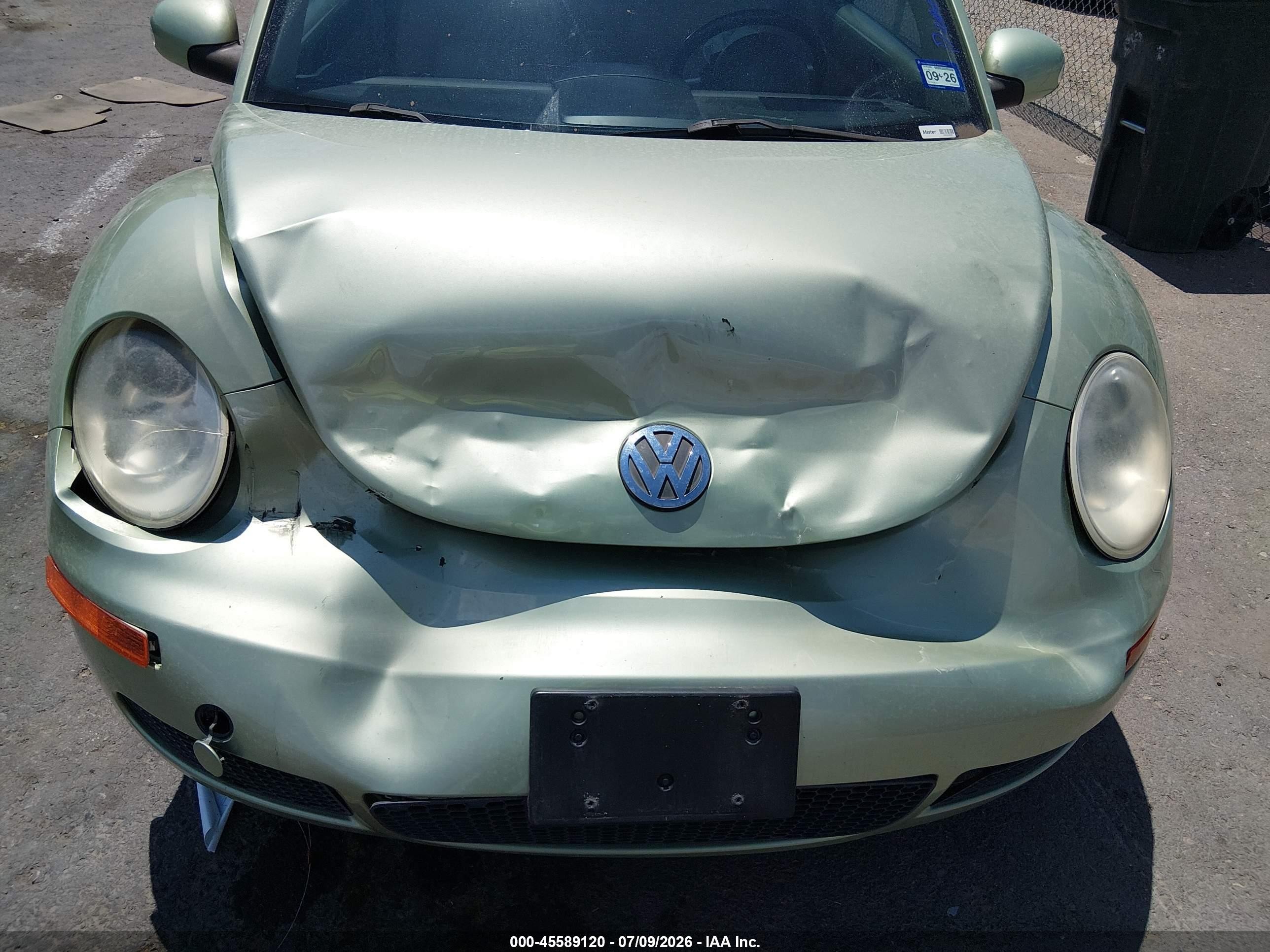 2008 Volkswagen New Beetle S/se Green vin: 3VWRW31C08M500858