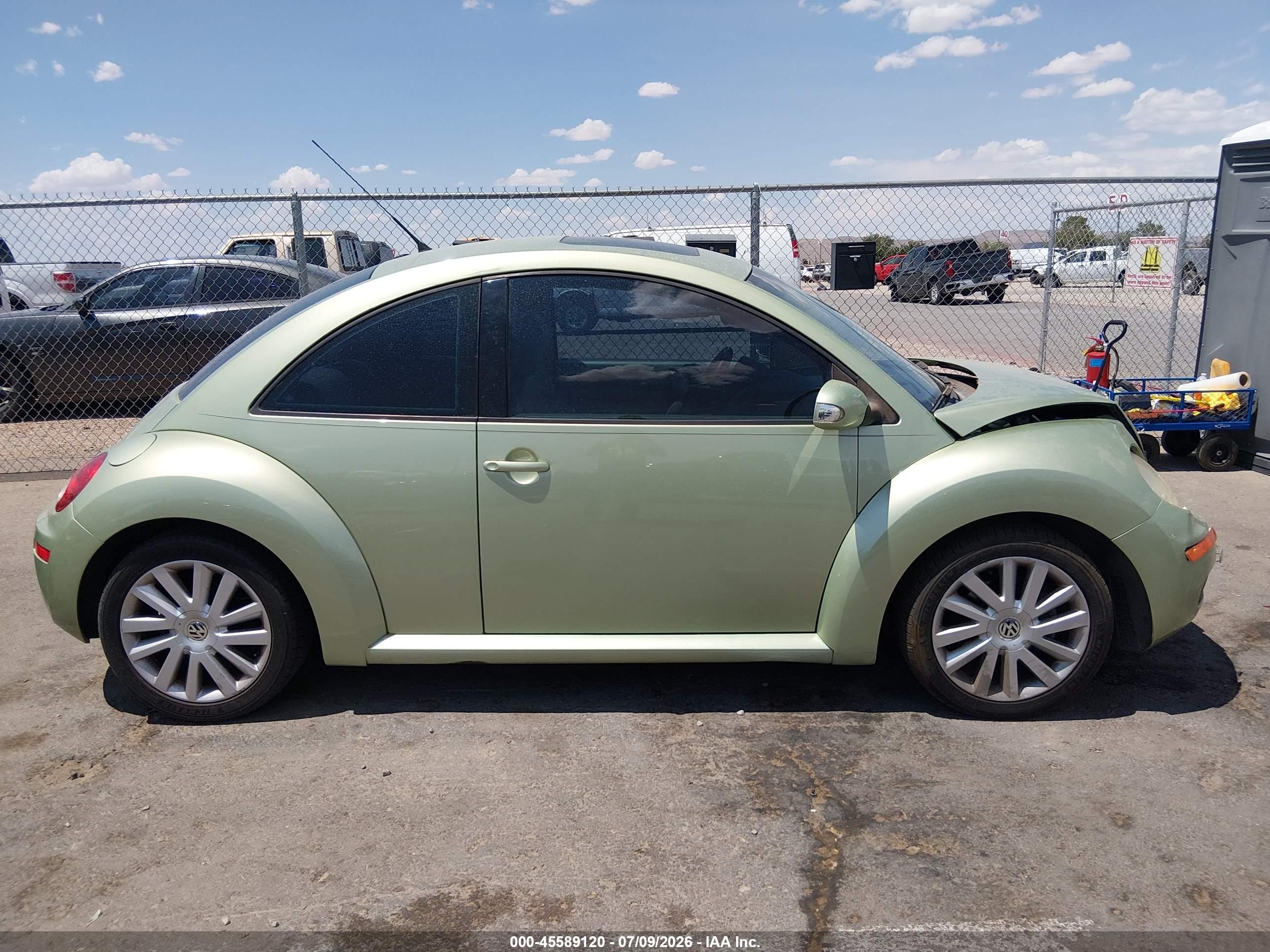 2008 Volkswagen New Beetle S/se Green vin: 3VWRW31C08M500858