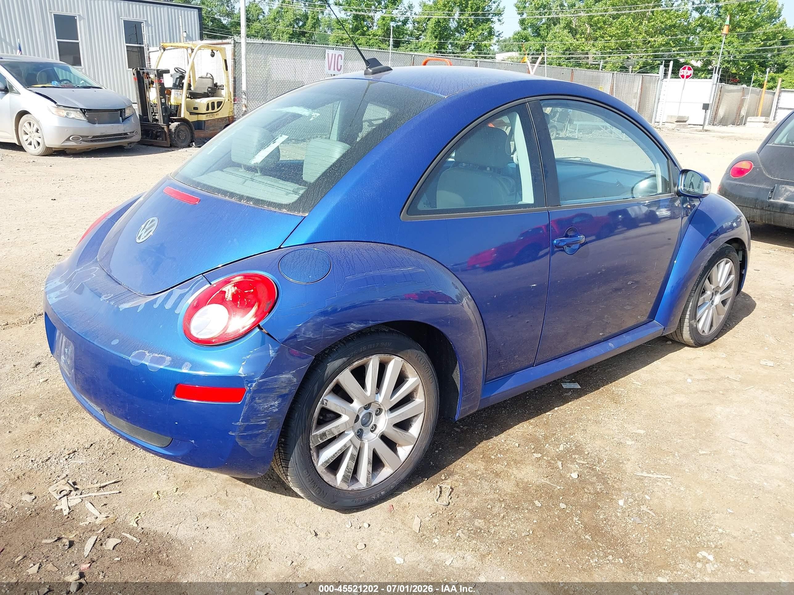2008 Volkswagen New Beetle S/se Blue vin: 3VWRW31C08M508703