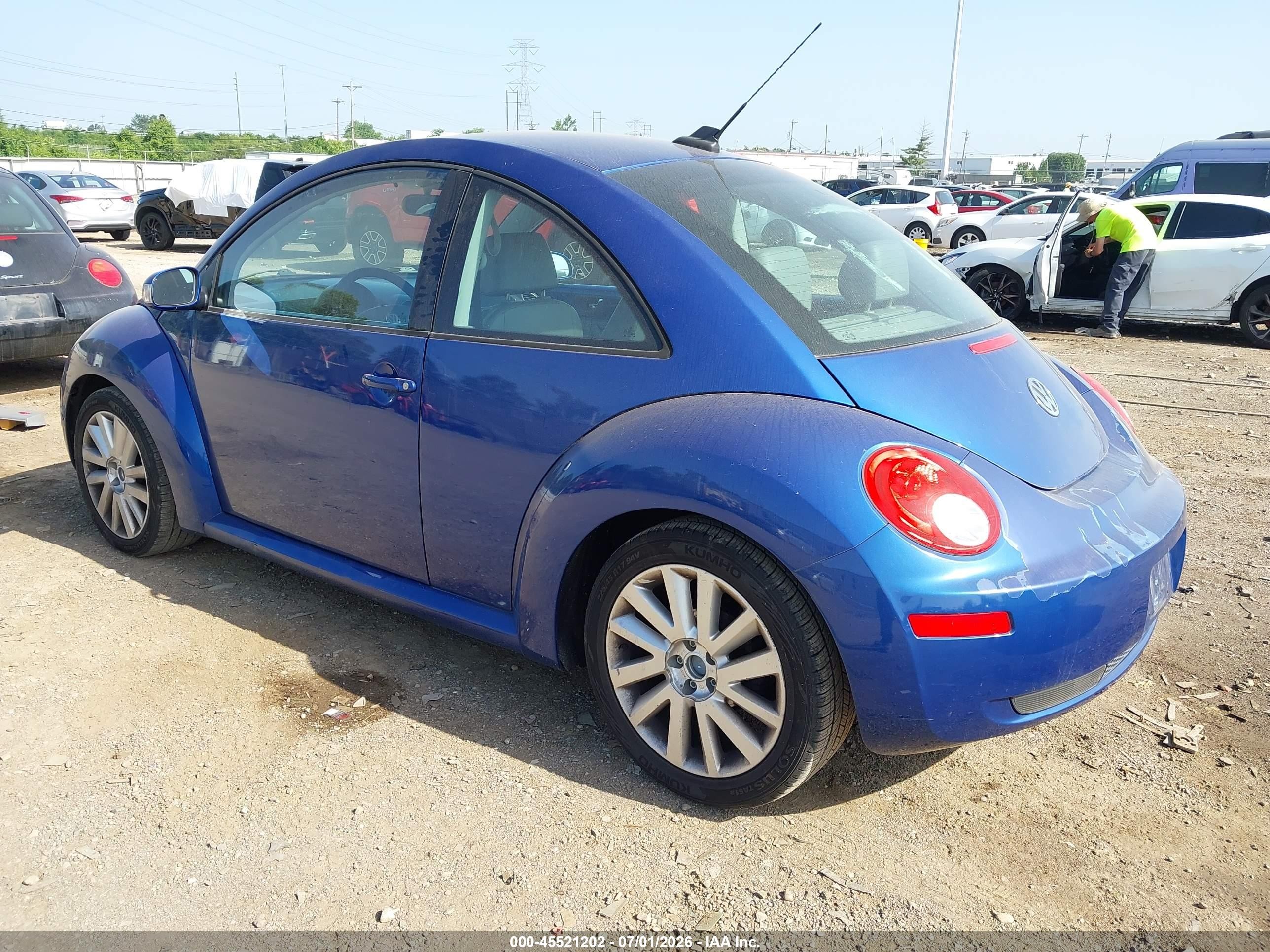 2008 Volkswagen New Beetle S/se Blue vin: 3VWRW31C08M508703