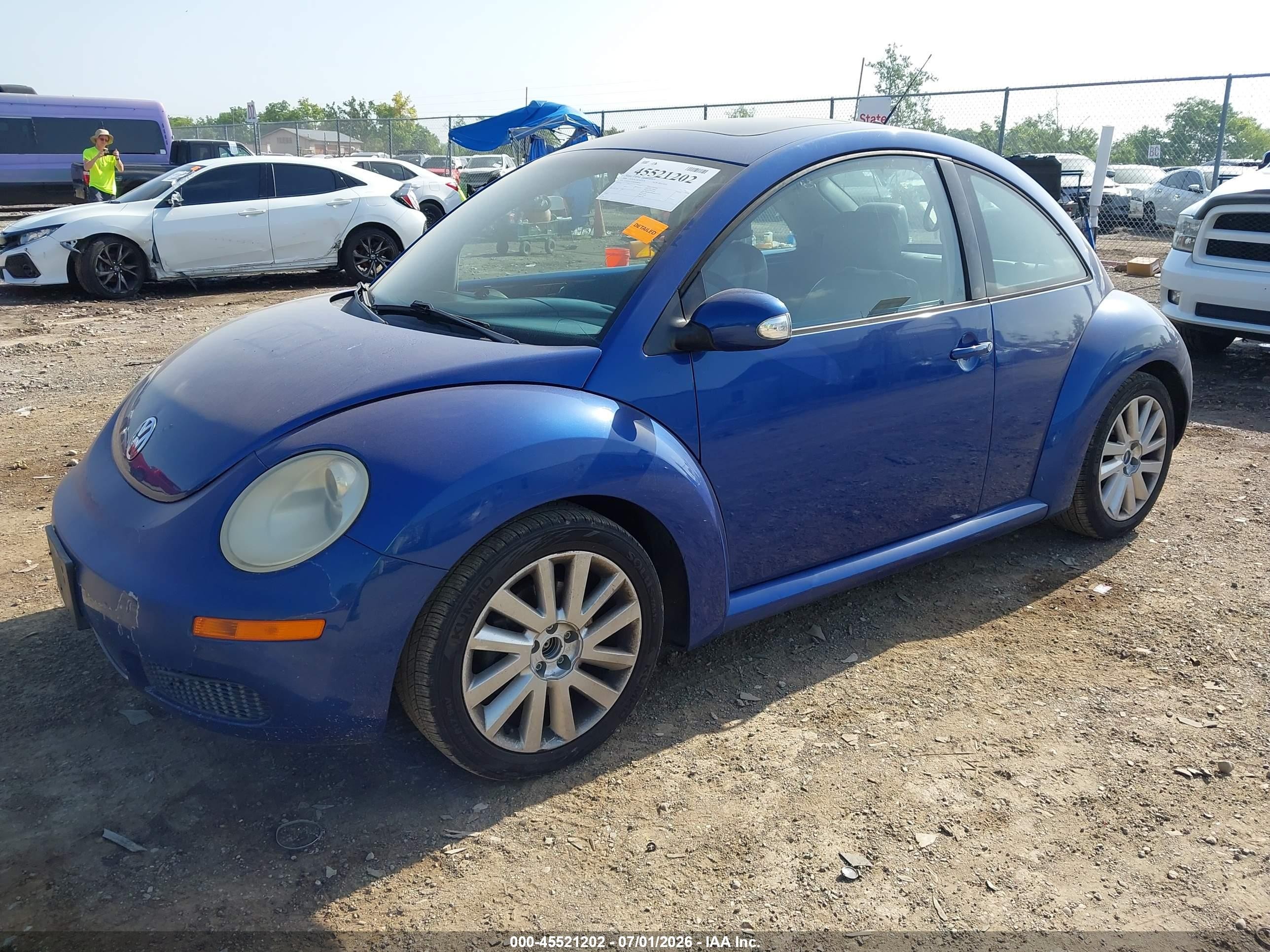 2008 Volkswagen New Beetle S/se Blue vin: 3VWRW31C08M508703