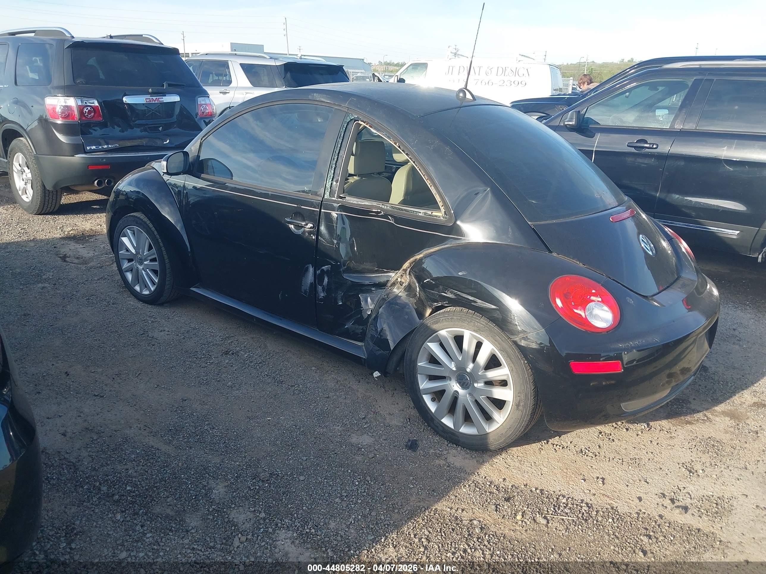 2008 Volkswagen New Beetle S/se Black vin: 3VWRW31C08M526487