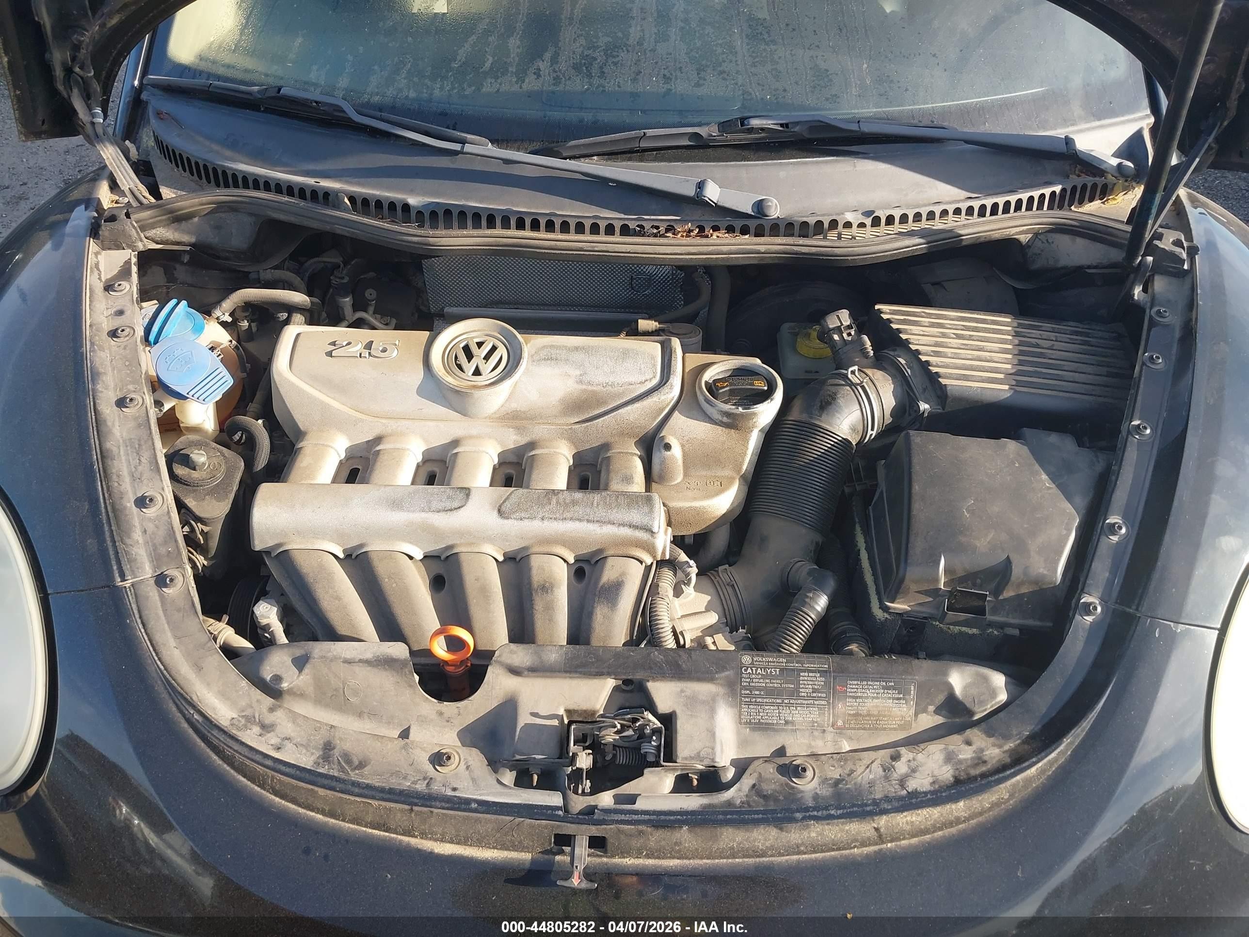 2008 Volkswagen New Beetle S/se Black vin: 3VWRW31C08M526487