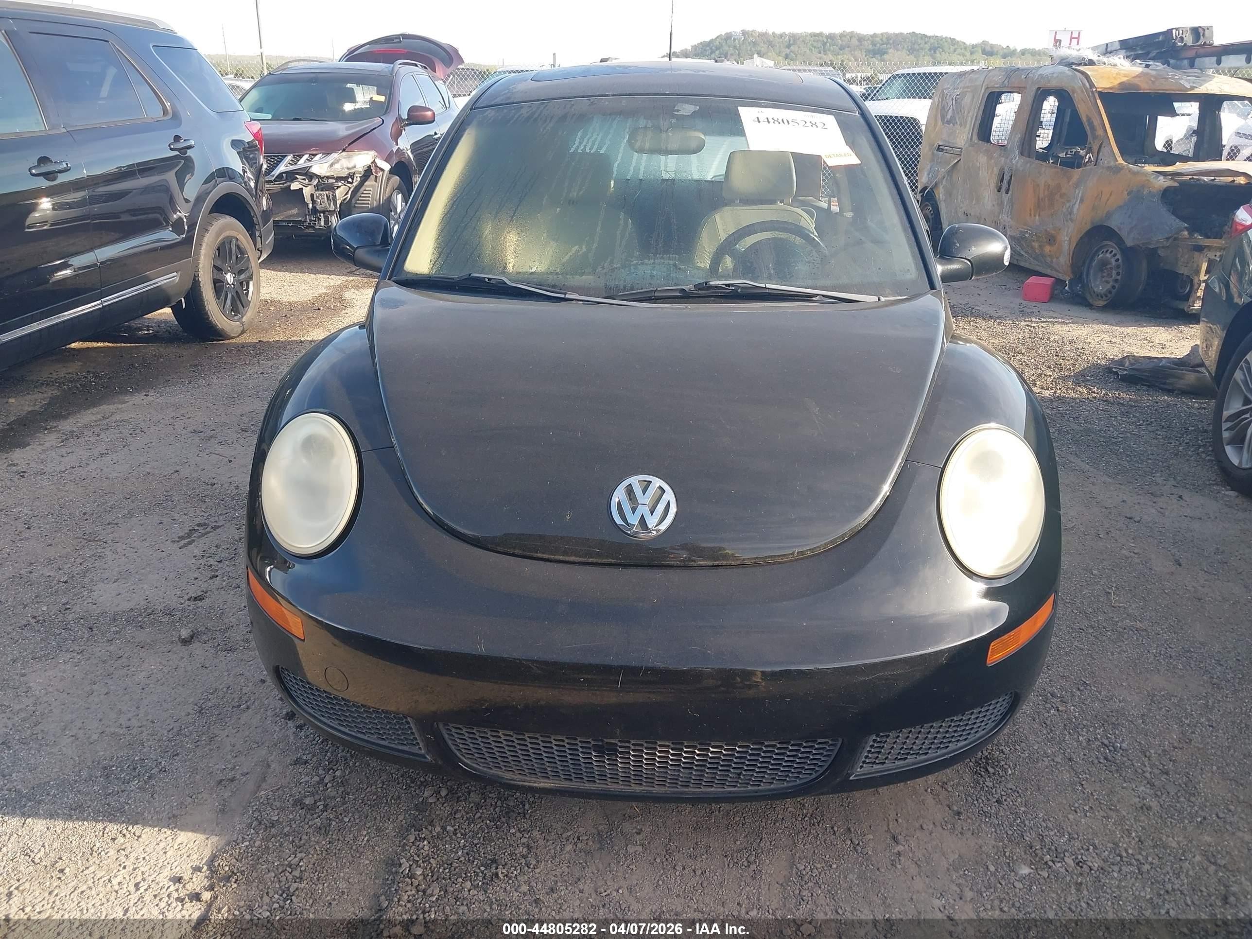2008 Volkswagen New Beetle S/se Black vin: 3VWRW31C08M526487