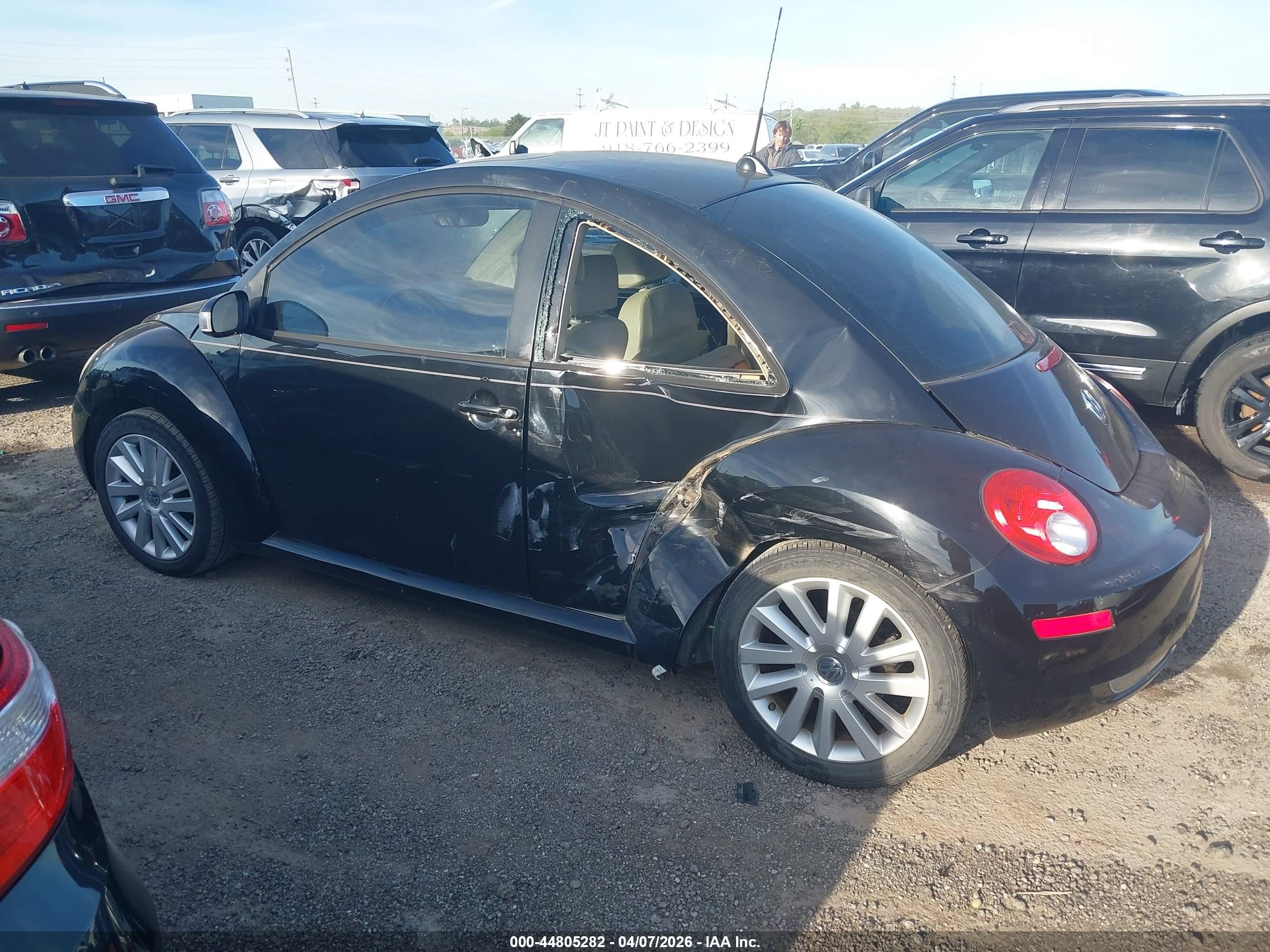 2008 Volkswagen New Beetle S/se Black vin: 3VWRW31C08M526487