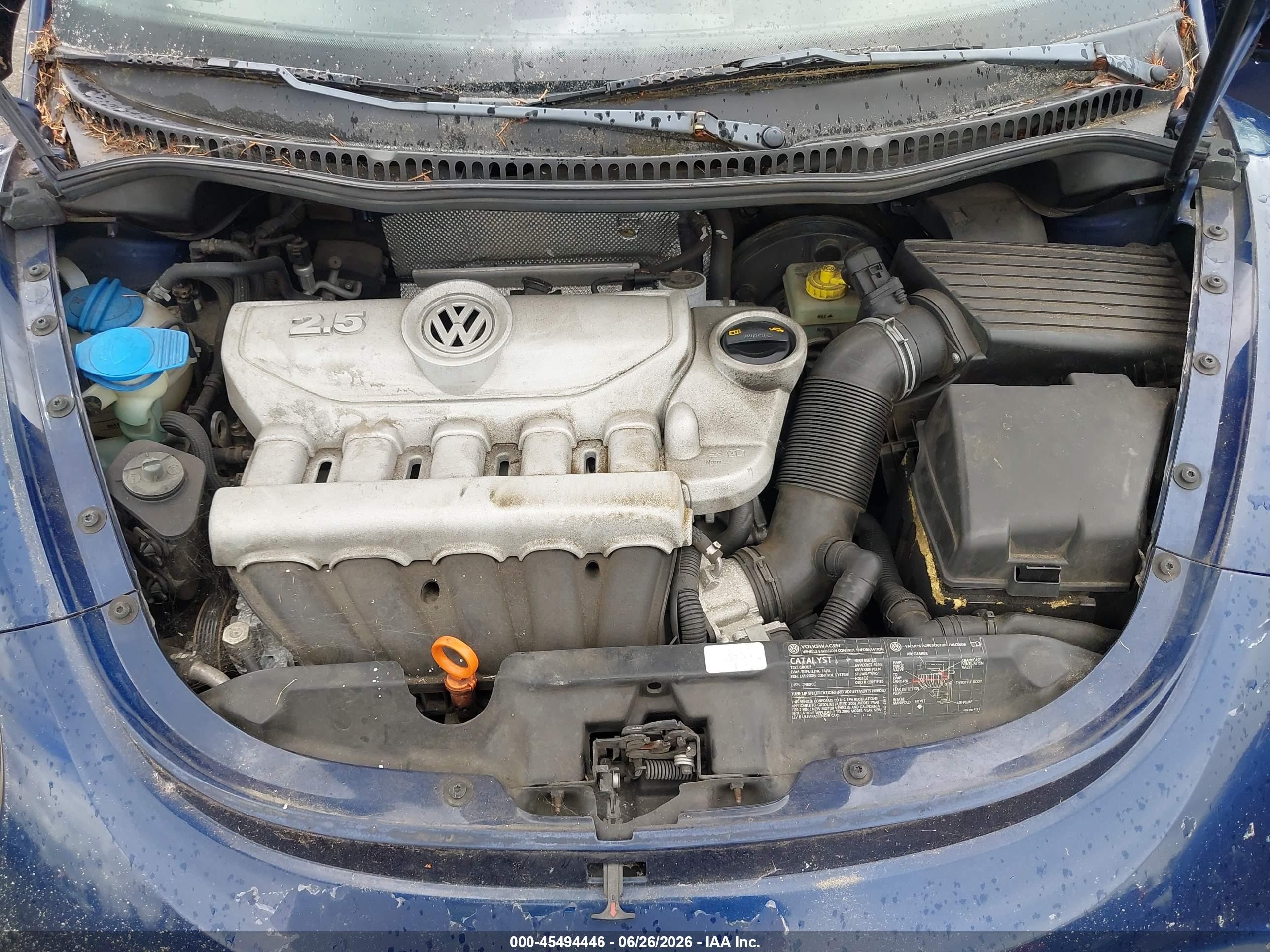 2006 Volkswagen New Beetle 2.5 Dark Blue vin: 3VWRW31C16M424046
