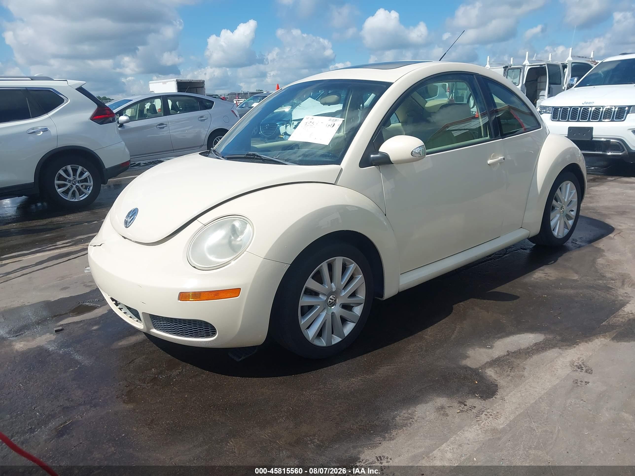 2008 Volkswagen New Beetle Se Cream vin: 3VWRW31C18M522786