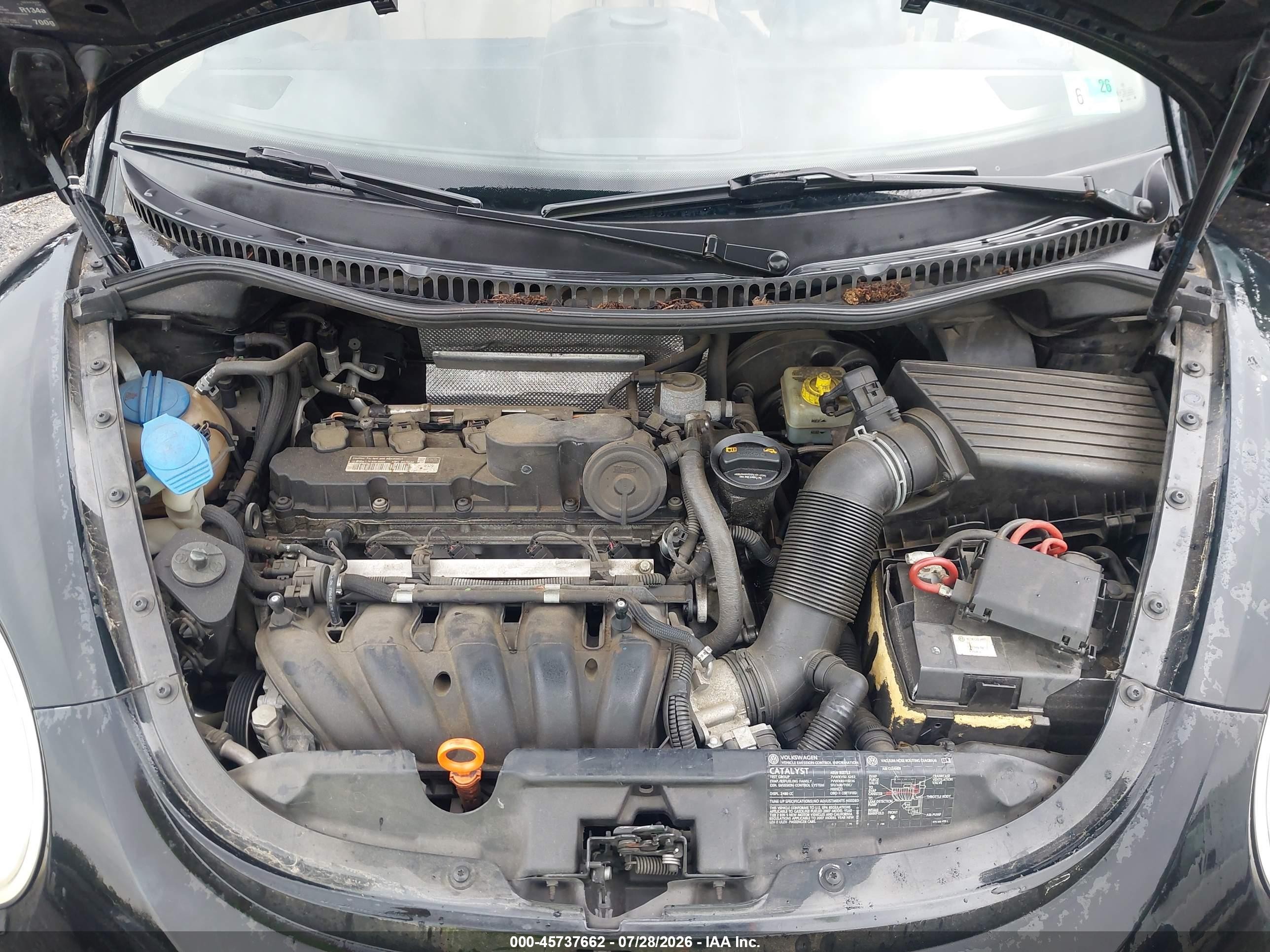 2007 Volkswagen New Beetle 2.5 Black vin: 3VWRW31C77M511452
