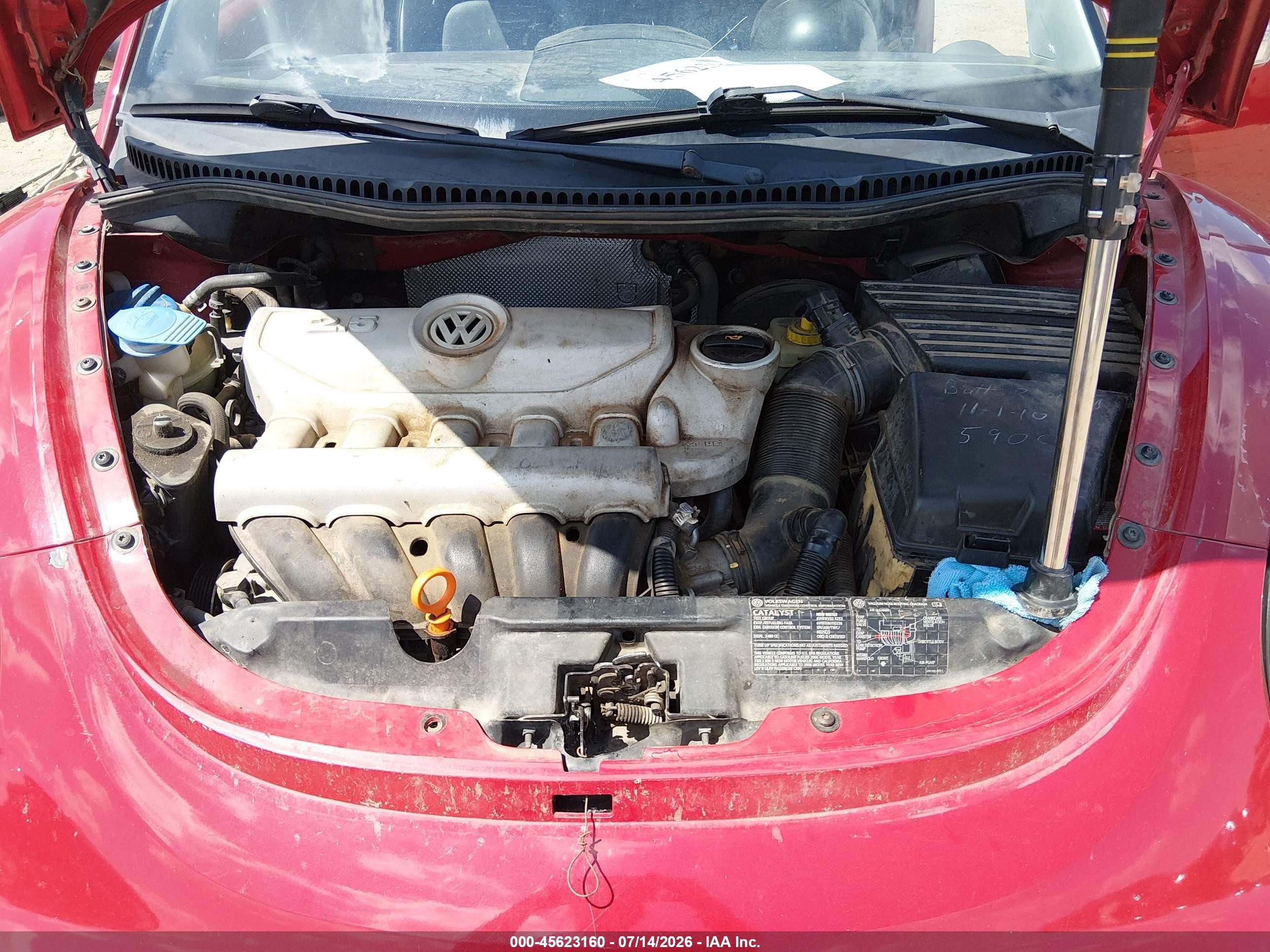 2006 Volkswagen New Beetle 2.5 Red vin: 3VWRW31CX6M419217