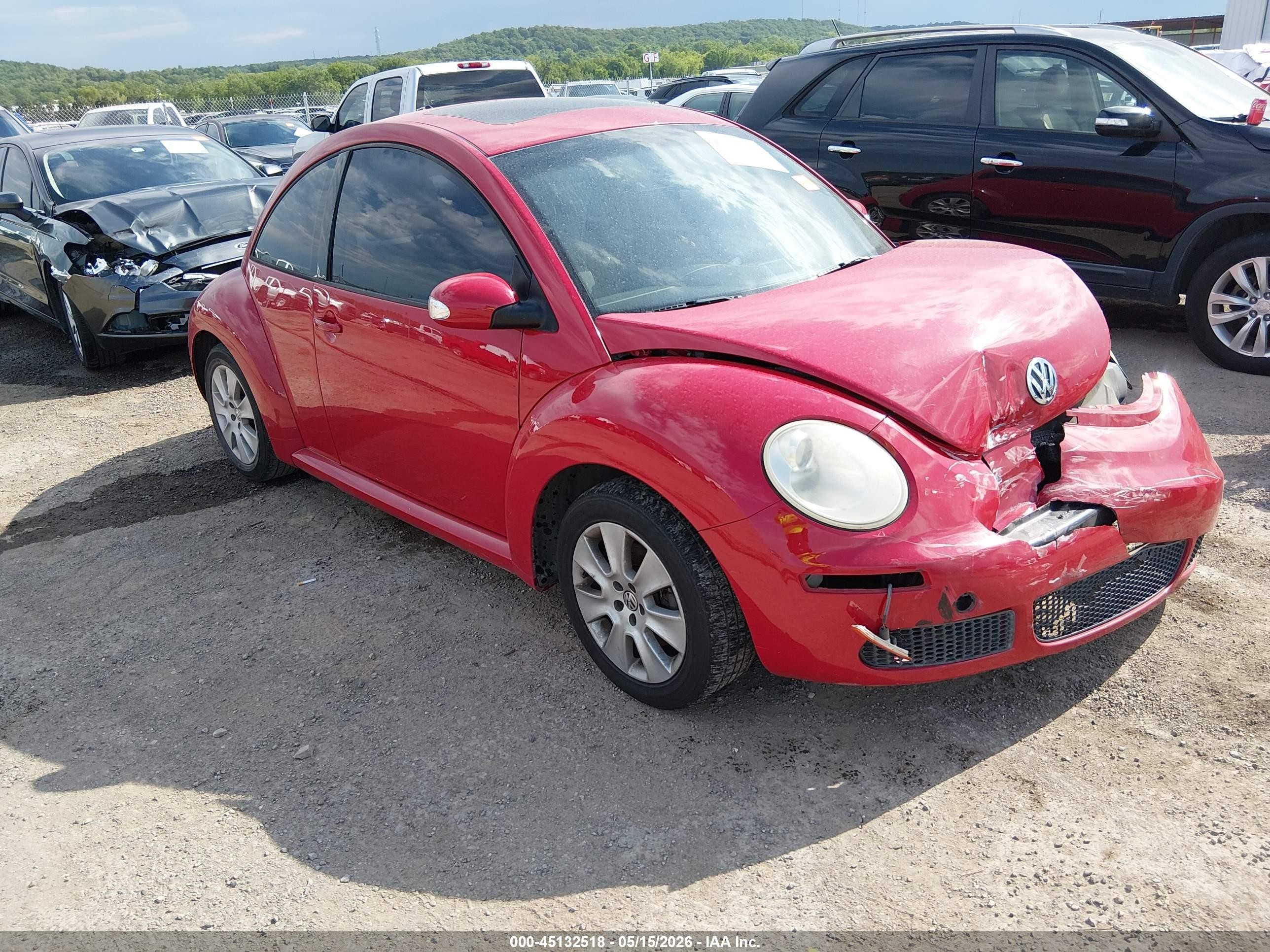 2008 Volkswagen New Beetle S/se Red vin: 3VWRW31CX8M504481