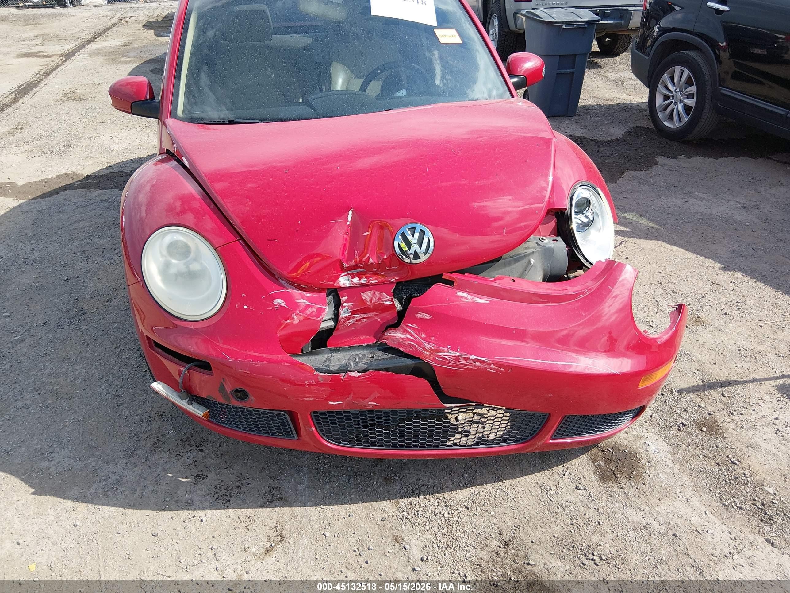 2008 Volkswagen New Beetle S/se Red vin: 3VWRW31CX8M504481