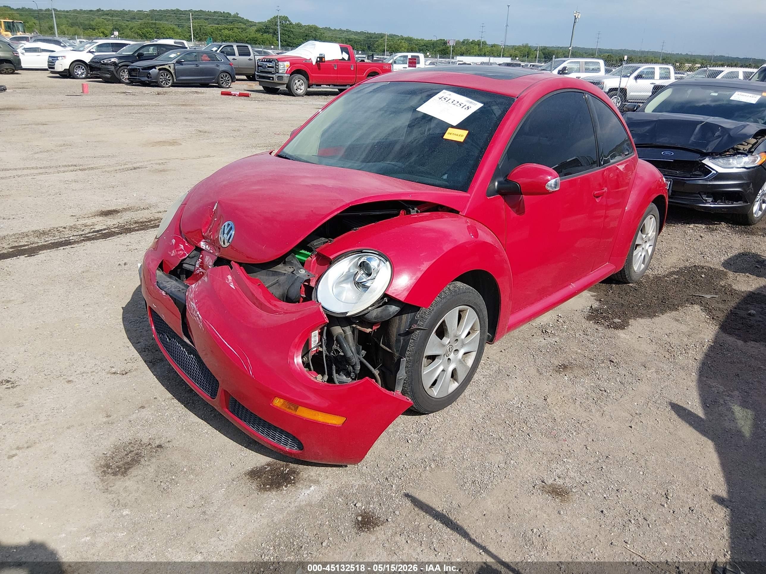 2008 Volkswagen New Beetle S/se Red vin: 3VWRW31CX8M504481